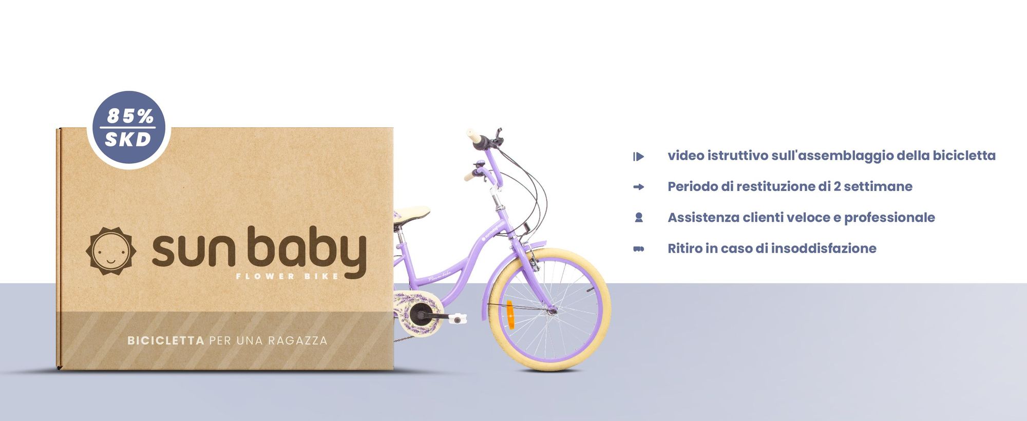 Bicicletta per bambini da 6 anni 20 pollici Bicicletta per bambini Bicicletta per bambine a 6 velocità Simano Flower Bike lavanda Sun Baby