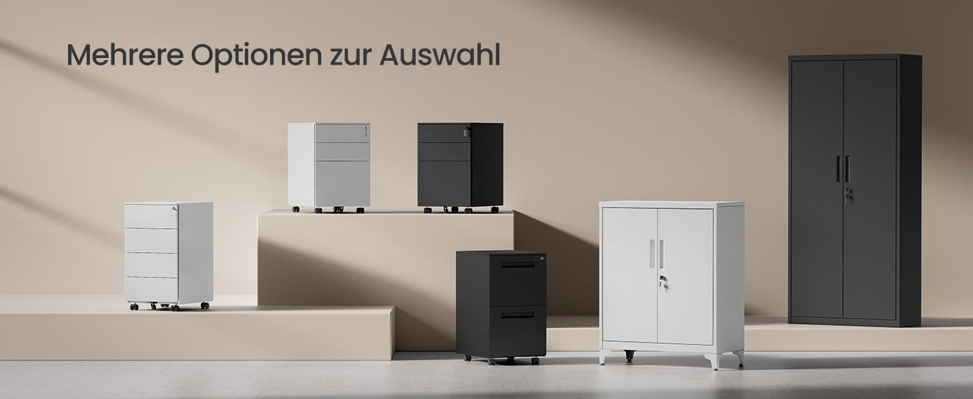 SONGMICS Rollcontainer, Rollcontainer Aktenschrank Büroutensilien