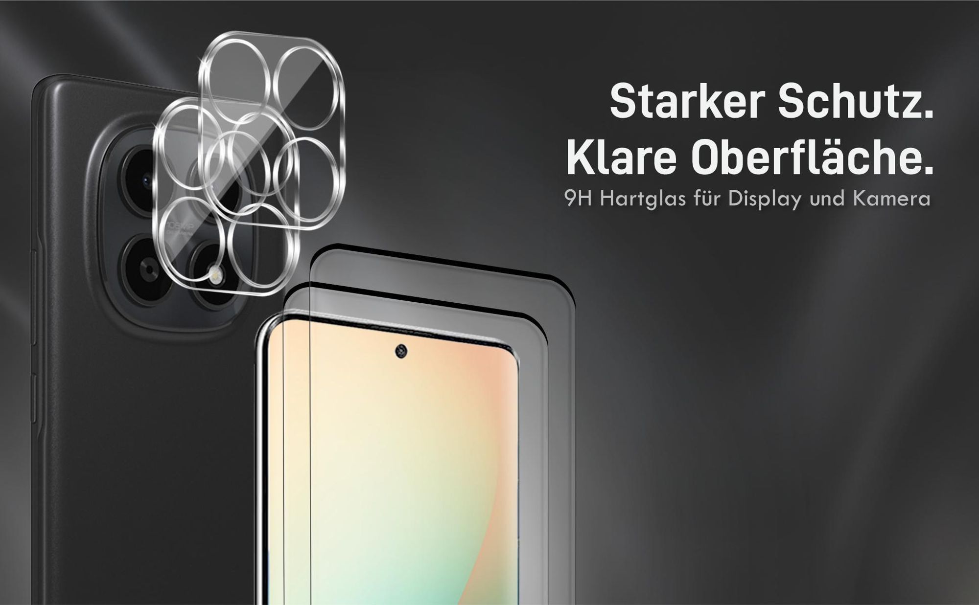 Kamera + Display Glas Set für Xiaomi Redmi Note 15 kompatibel mit allen gängigen Hüllen