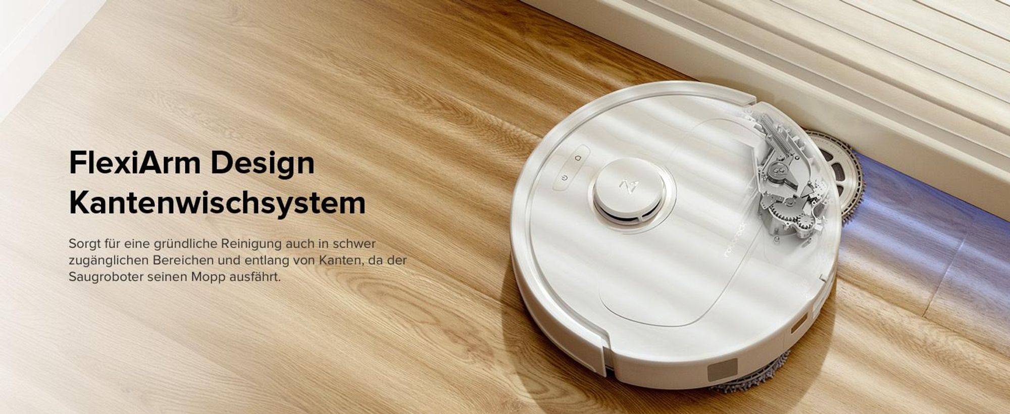 Roborock Qrevo Pro Saugroboter, 60°C-Heißwasser-Moppwäsche, FlexiArm Kantenreinigung, Hebarer Mopp, Teppichstrategie (Upgrade von Qrevo S ) Weiß