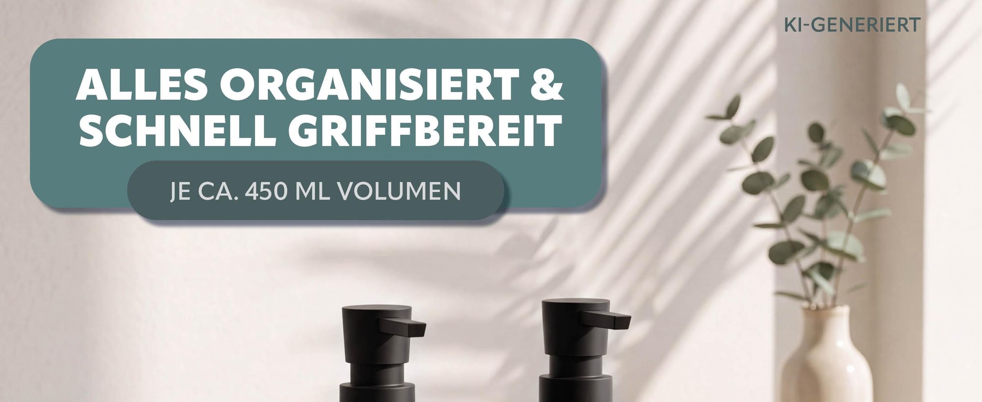 Jeder Spender hat ca. 450 ml volumen