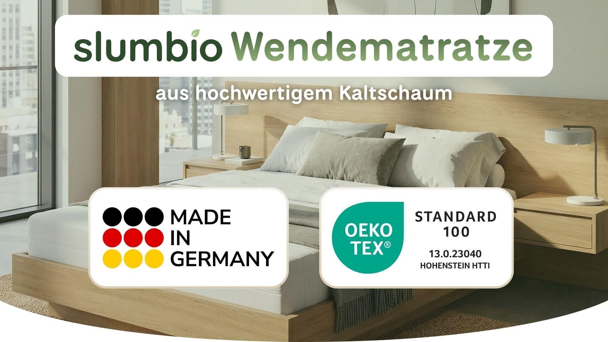 SLUMBIO 7-Zonen Wendematratze -  90 x 200 x 12 cm - H2/H3