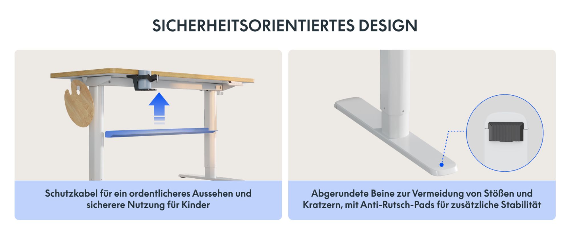 FLEXISPOT Kinderschreibtisch, elektrisch höhenverstellbar Schreibtisch, für Kinder ab 6 Jahren, mit LED-Anzeige, 3 Speicherplätzen, Kindersicherung