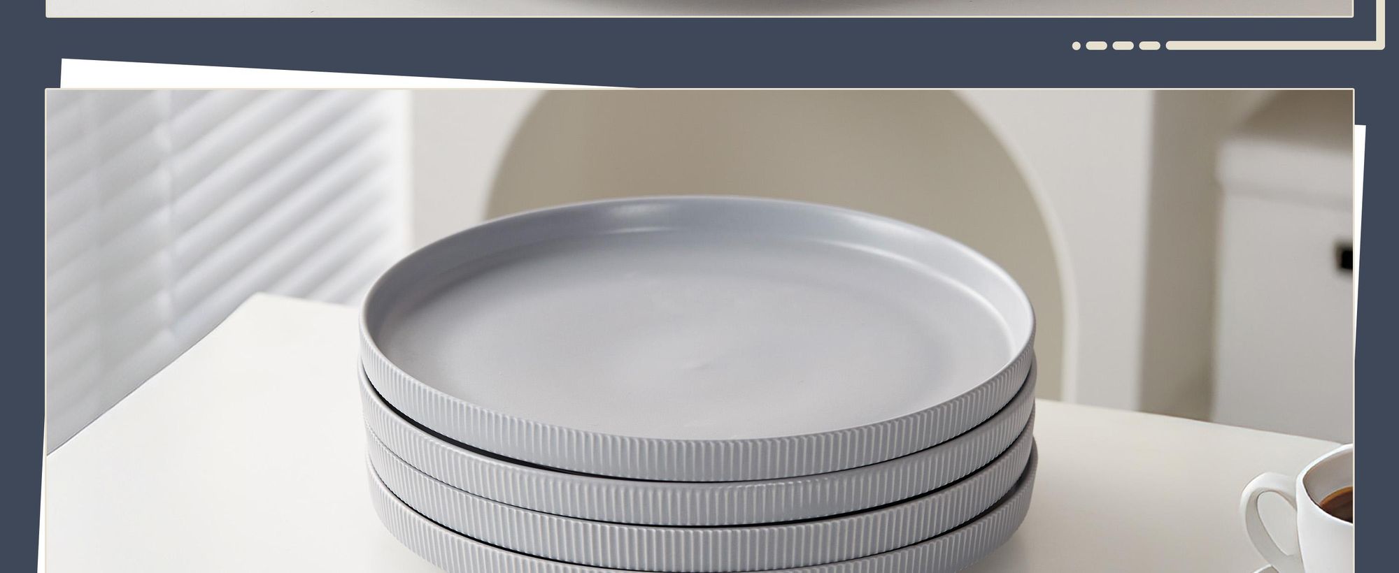 Teller set 4er Ø27,7 cm Speiseteller Pastateller Steakteller für 4 Personen Keramik Flachteller Matt-Glasur Mikrowellen- und Spülmaschinenfest