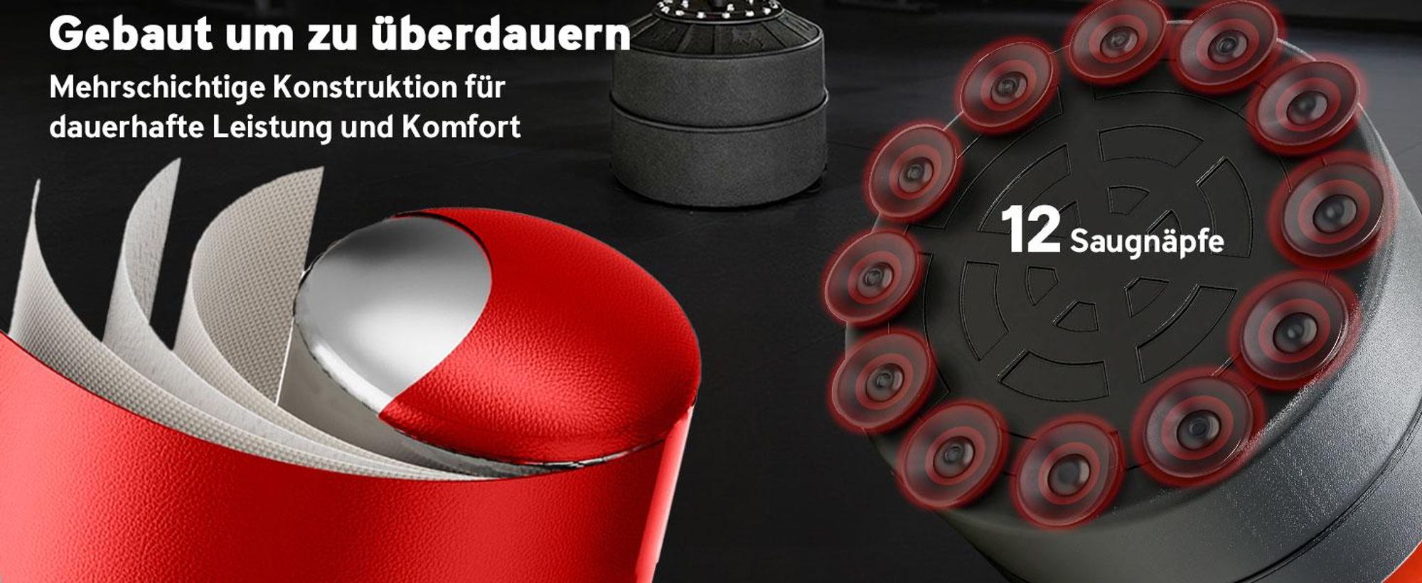 HOMCOM 4-in-1 Boxsack freistehend 160-230cm höhenverstellbar Standboxsack