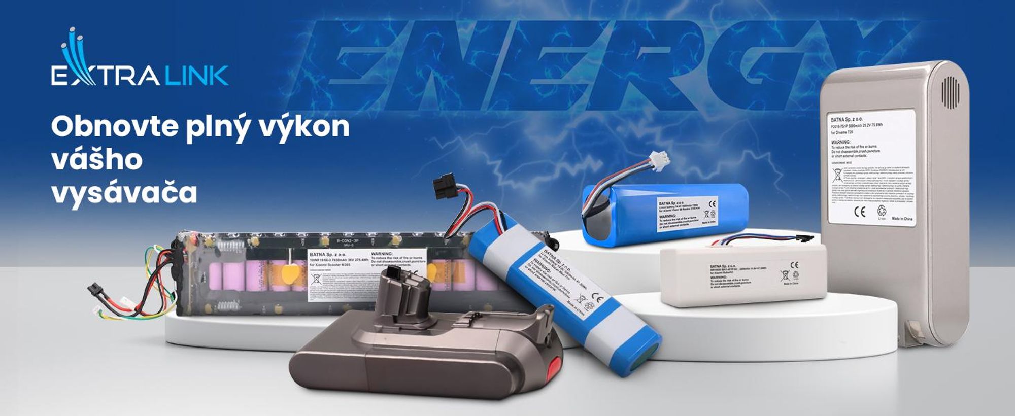 Extralink akumulátor pre vysávač V15 Detect (typ Click) 25,2 V, 4000 mAh