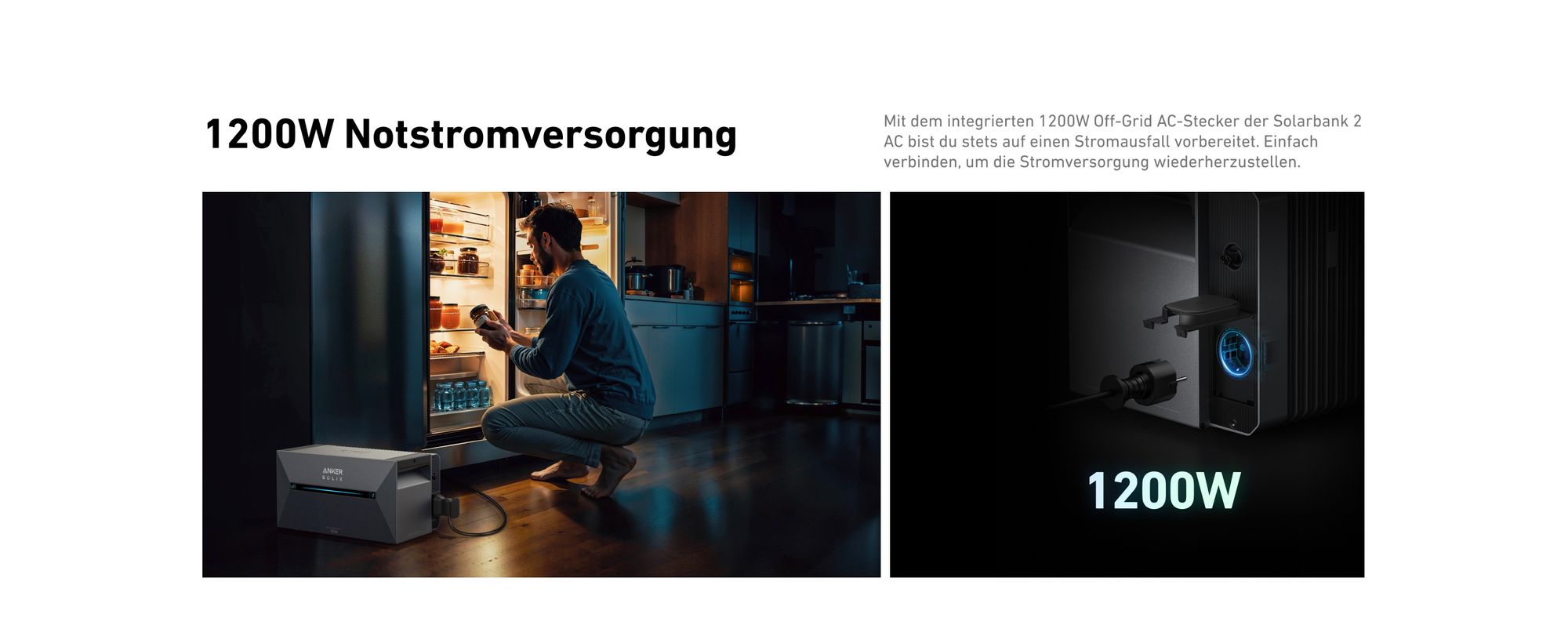 Anker SOLIX Solarbank 2 E1600 AC Speicher für Balkonkraftwerk 1600Wh Solarstromspeicher
