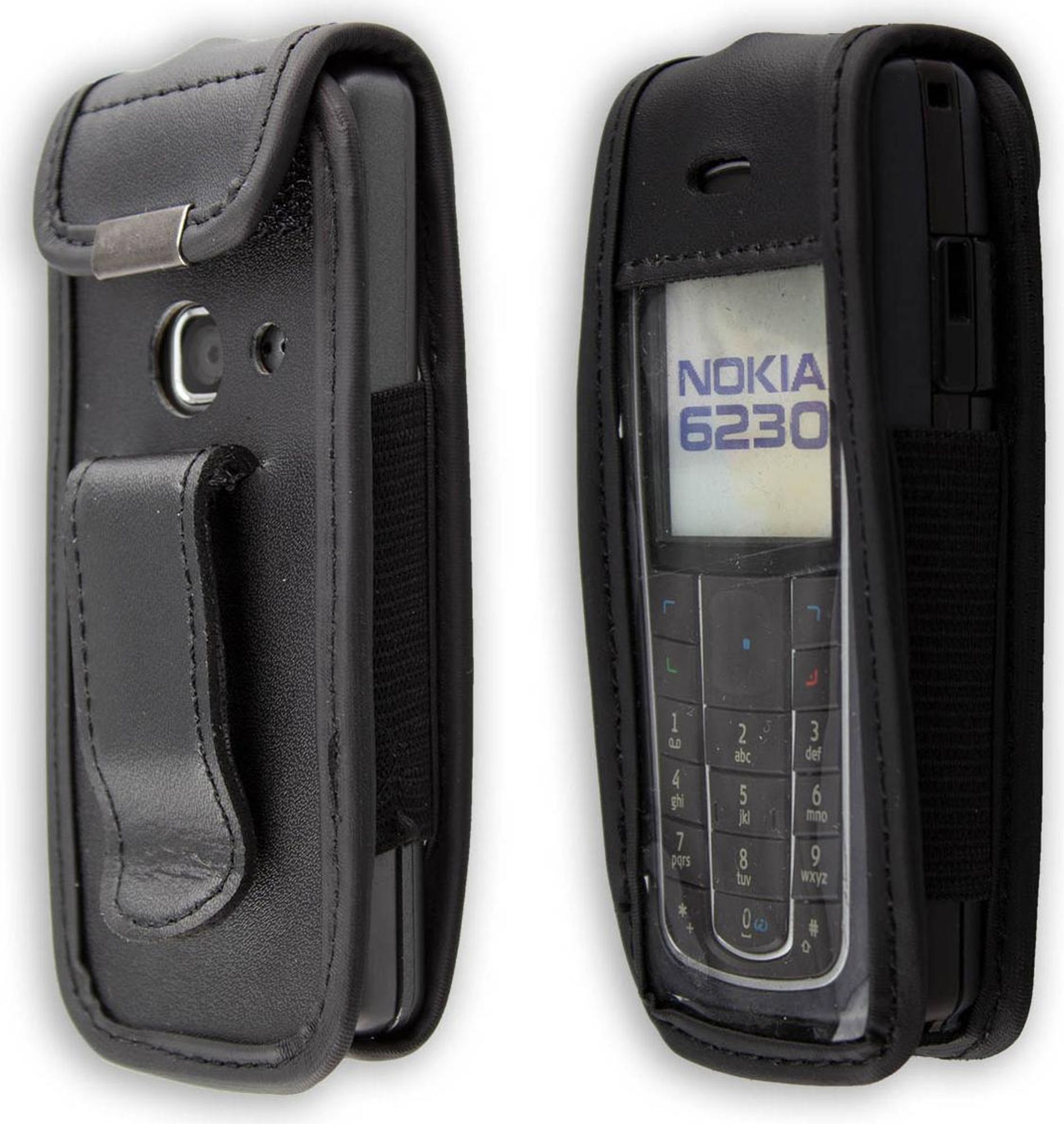 caseroxx Ledertasche mit Gürtelclip kompatibel mit Nokia 6230, 6230i aus Echtleder, Tasche mit Gürtelclip und Sichtfenster  Bild 4