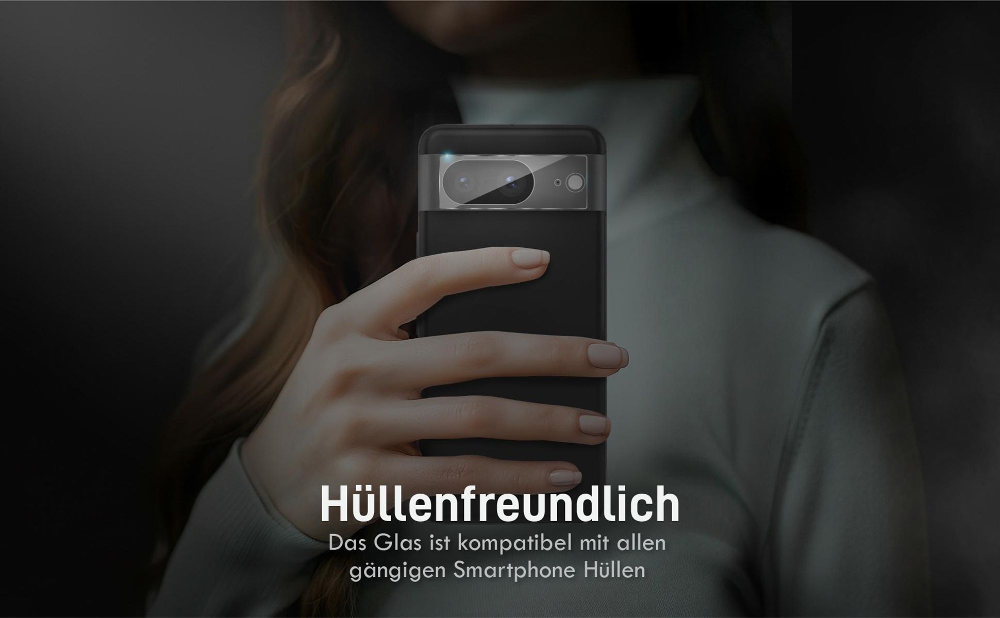 4x 9H Schutzglas (2x Kamera + 2x Display) Google Pixel 8 in passgenauem Design