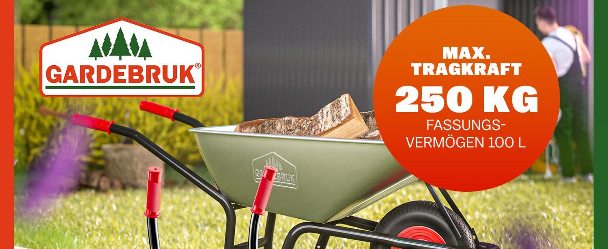 GARDEBRUK® Schubkarre 100L 250kg