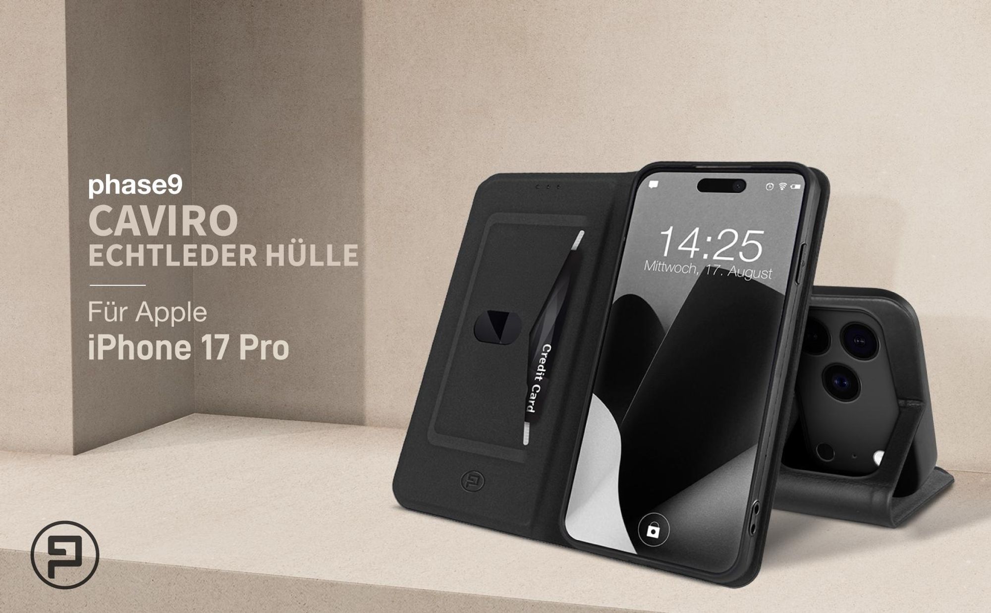 Echtleder Handyhülle für das Apple iPhone 17 Pro