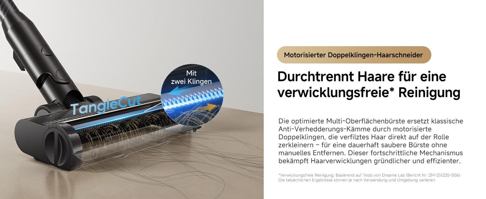 Dreame R20 Pro Akku-Staubsauger,Anti-Tangle Handstaubsauger, 90° biegsam,LED,bis 600W/26.000 Pa,für Teppich & Hartboden,CelesTect-Licht,bis 90 Min