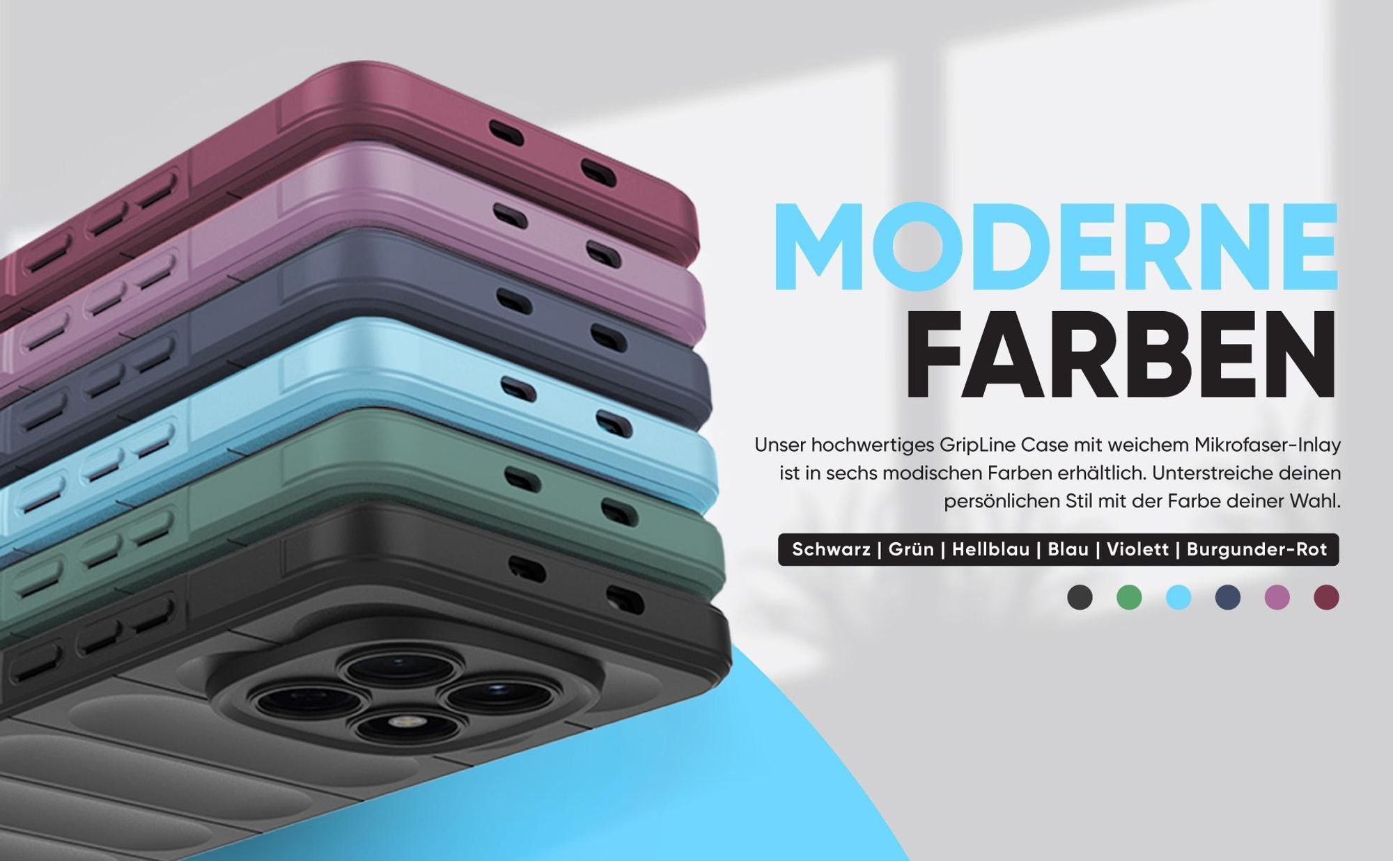 Handyhülle für das Xiaomi Redmi Note 15 5G - verschiedene Farben und modernes Design