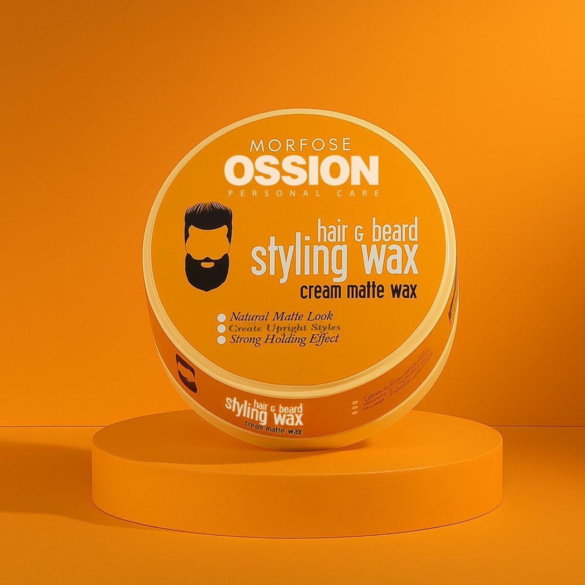 Morfose Ossion Haar- & Bart Styling Wax 150 ml – Cream Matte Wax mit starkem Halt und natürlichem, mattem Finish
