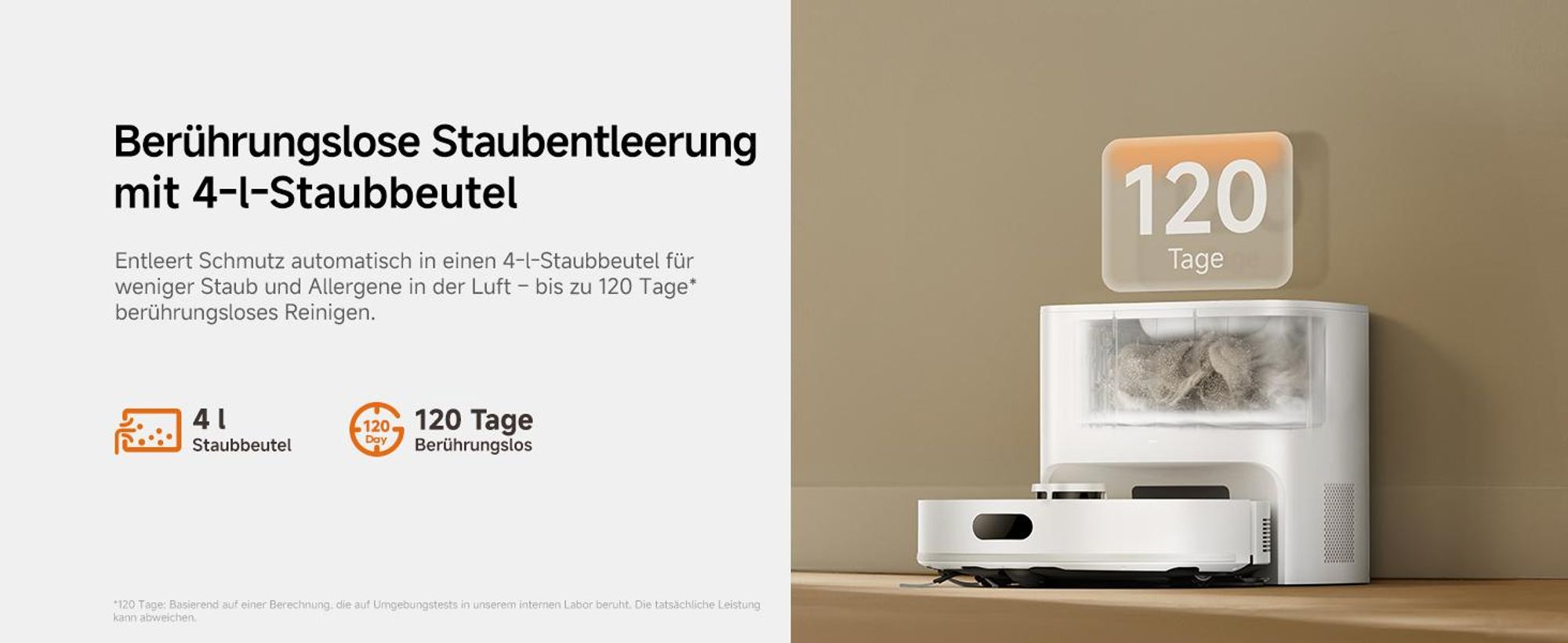 Dreame D20 Air Plus Saug- und Wischroboter mit 20.000Pa Saugkraft,Verwicklungsschutz,selbstentleerendem Dock,Teppich-Tiefenreinigung,Smart-Navigation