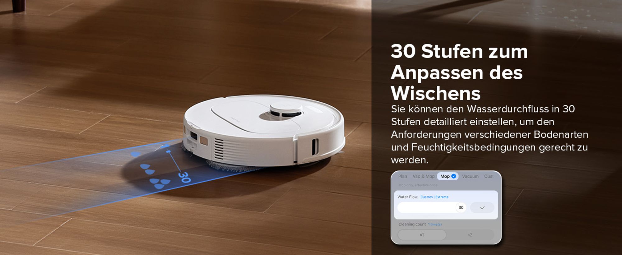 Roborock QV 35S Staubsauger Roboter, 10.000 Pa Saugroboter (Upgrade von Qrevo Plus), Anti-Tangle-Bürsten, Anhebbare Schleudermopps (Weiß)