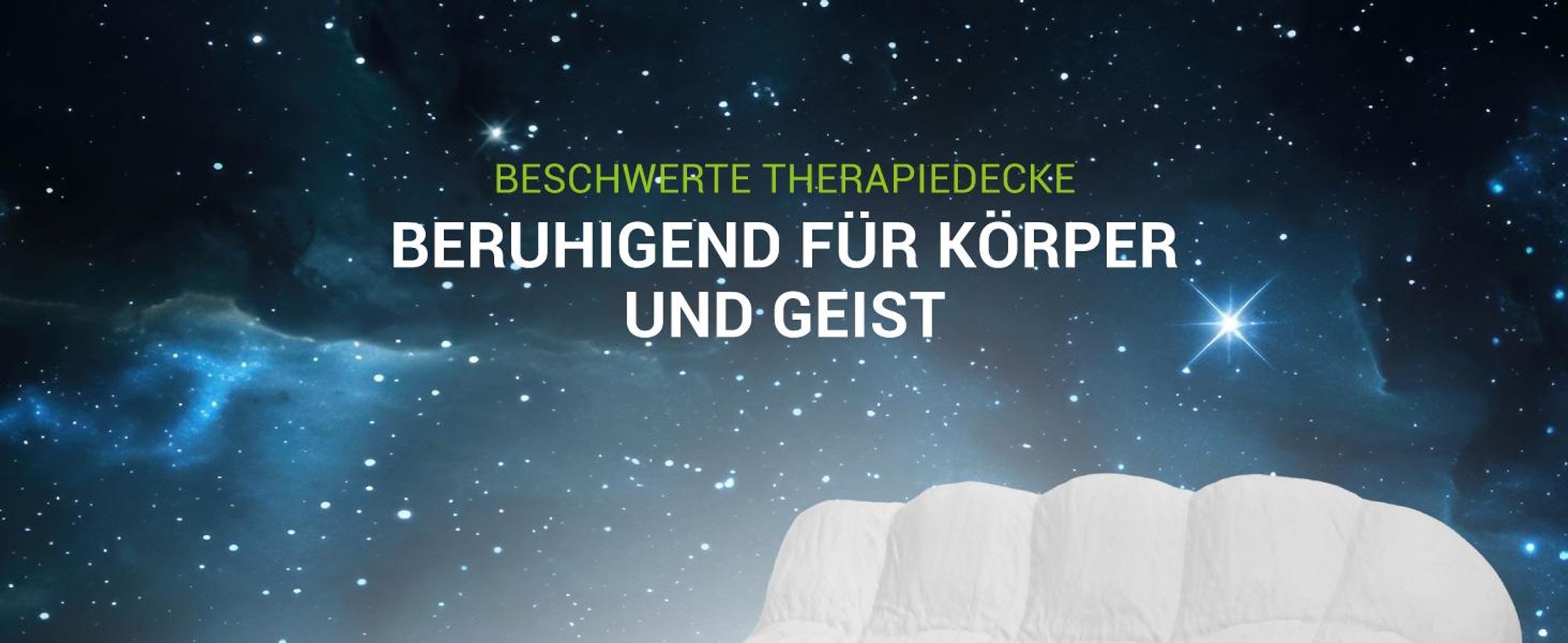 Juskys Gewichtsdecke 135x200 – weiß, schwere Therapiedecke gegen Unruhe – 7 kg
