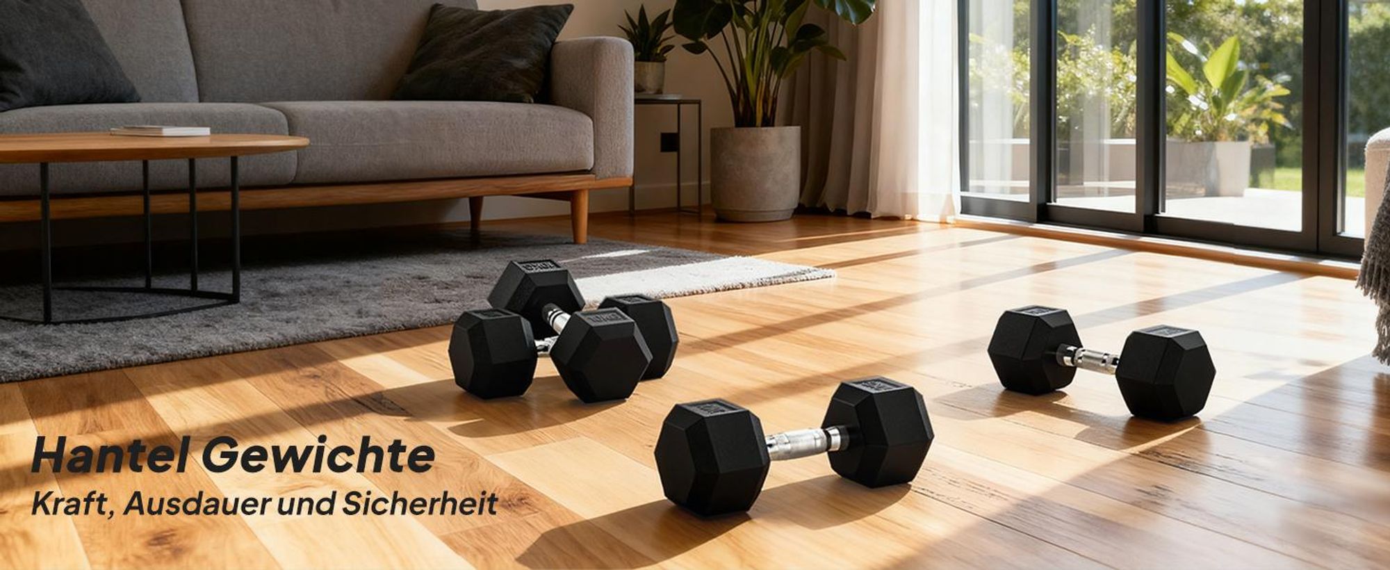 HOMCOM 2er-Set Gummi-Hantel Fitness Hantel Kurzhantel für Trainingsraum Büro sechseckige Form Metall Gummi schwarz 10 KG