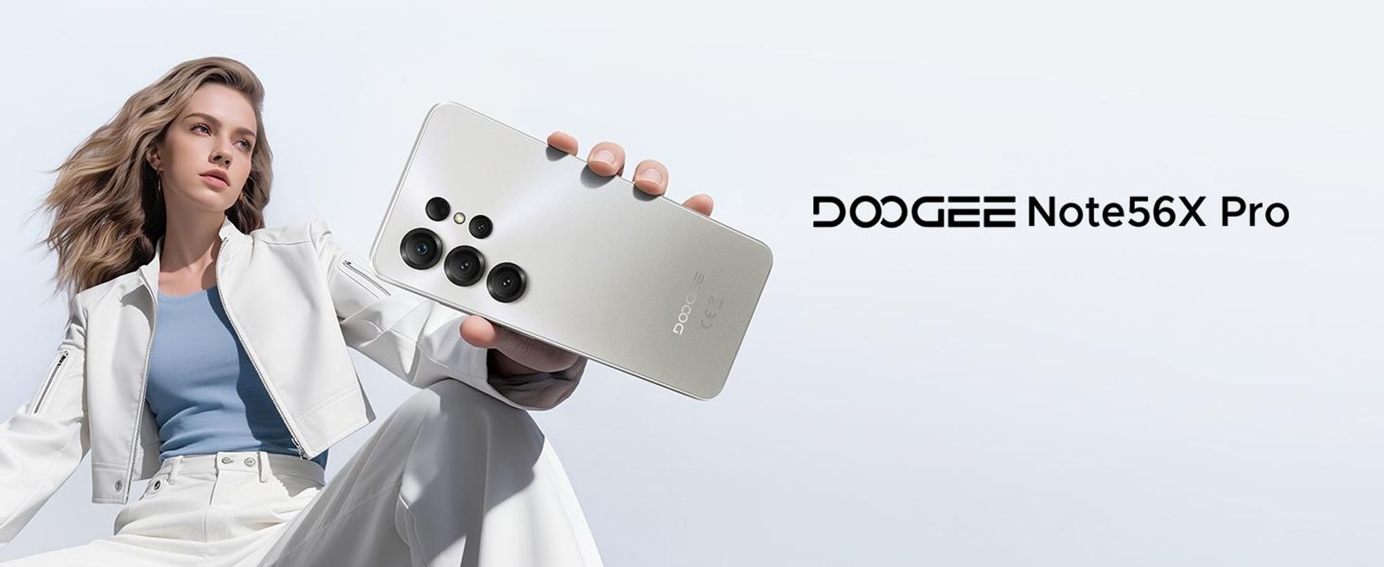 Smartfon DOOGEE Note56X Pro, Android 16, ekran 6,56" 90Hz, bateria 6150mAh, pamięć 32GB+128GB, 4G, aparat 13MP, NFC, czytnik linii papilarnych, OTG, bez umowy