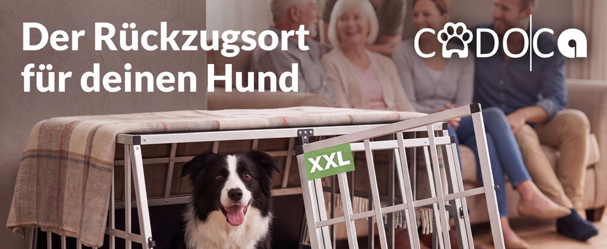 CADOCA® Hundebox L Aluminium 66 x 90 x 72cm
