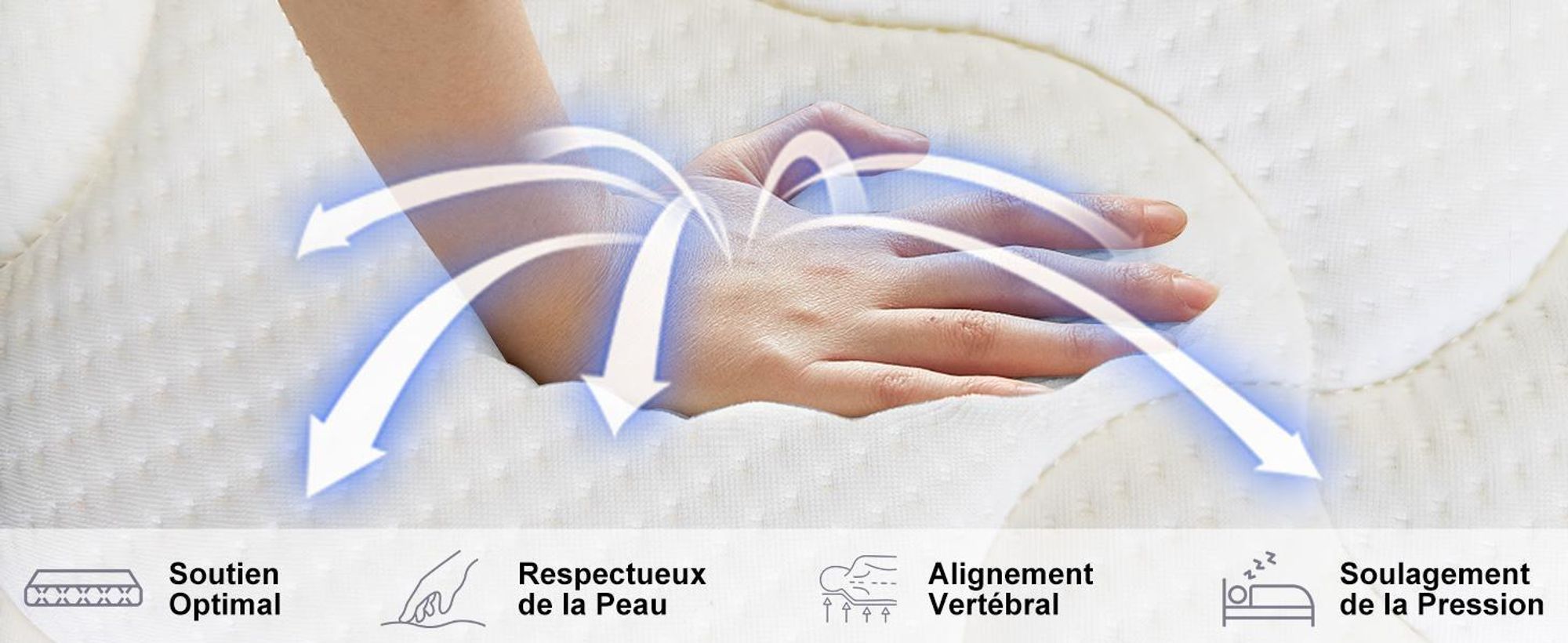DEWINNER Matelas 140x200 | Epaisseur 22CM | Mousse à Mémoire de Forme | Matelas de Lit d'Adulte et d'enfant | Confort Cosy pour des Nuits Douces