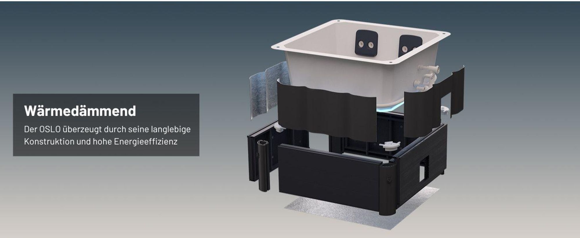BRAST Whirlpool MSpa Oslo mit Fester Außenwand | LED-Beleuchtung mit 20 einstellbaren Farben für 6 Personen | 160x160x65cm | 120 Massagedüsen | Ganzjähriger Einsatz Winterfest | In & Outdoor Pool