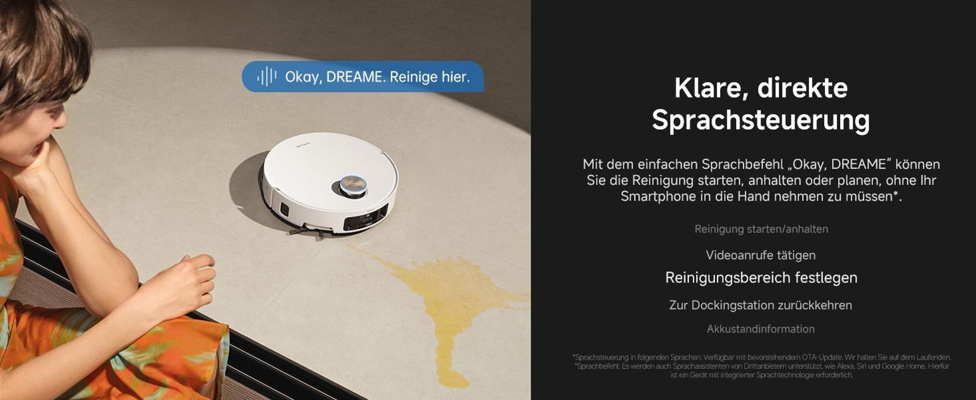 Dreame Matrix 10 Ultra Roboter Staubsauger und Bodenwischer,30kPa,Mehrfach-Moppschaltung,KI-Hindernisvermeidung,Anti-Tangle,100℃ Selbstreinigung,Weiß