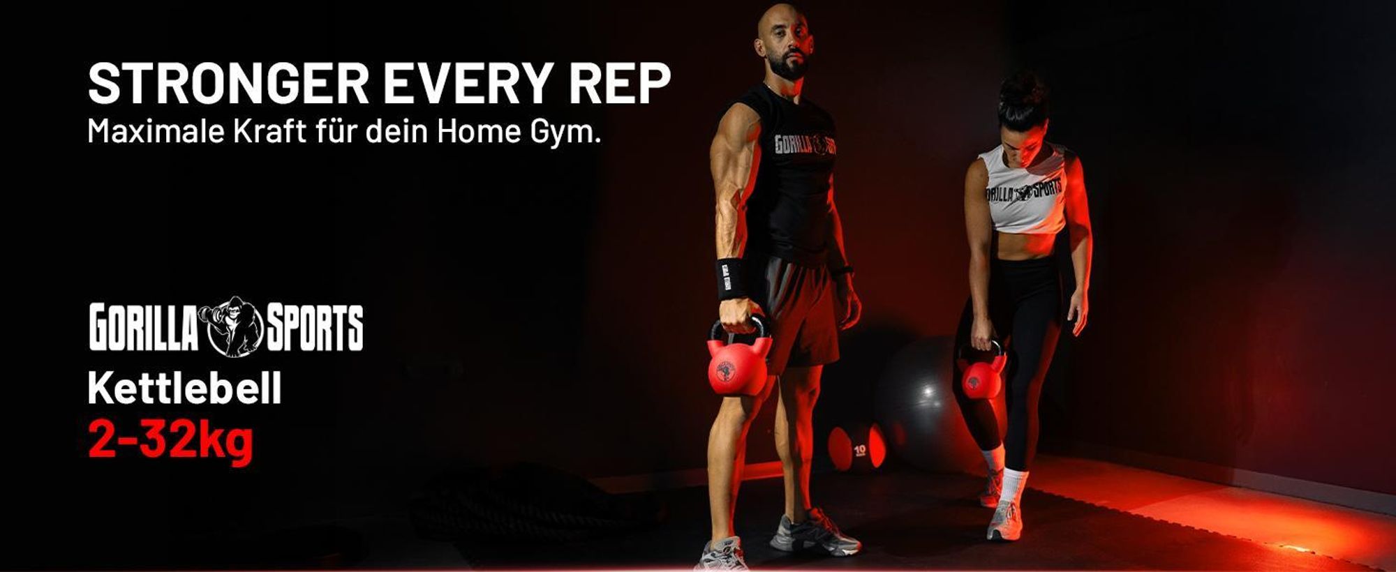 GORILLA SPORTS® Kettlebell aus Gusseisen mit Vinylbeschichtung – 2 bis 32 kg