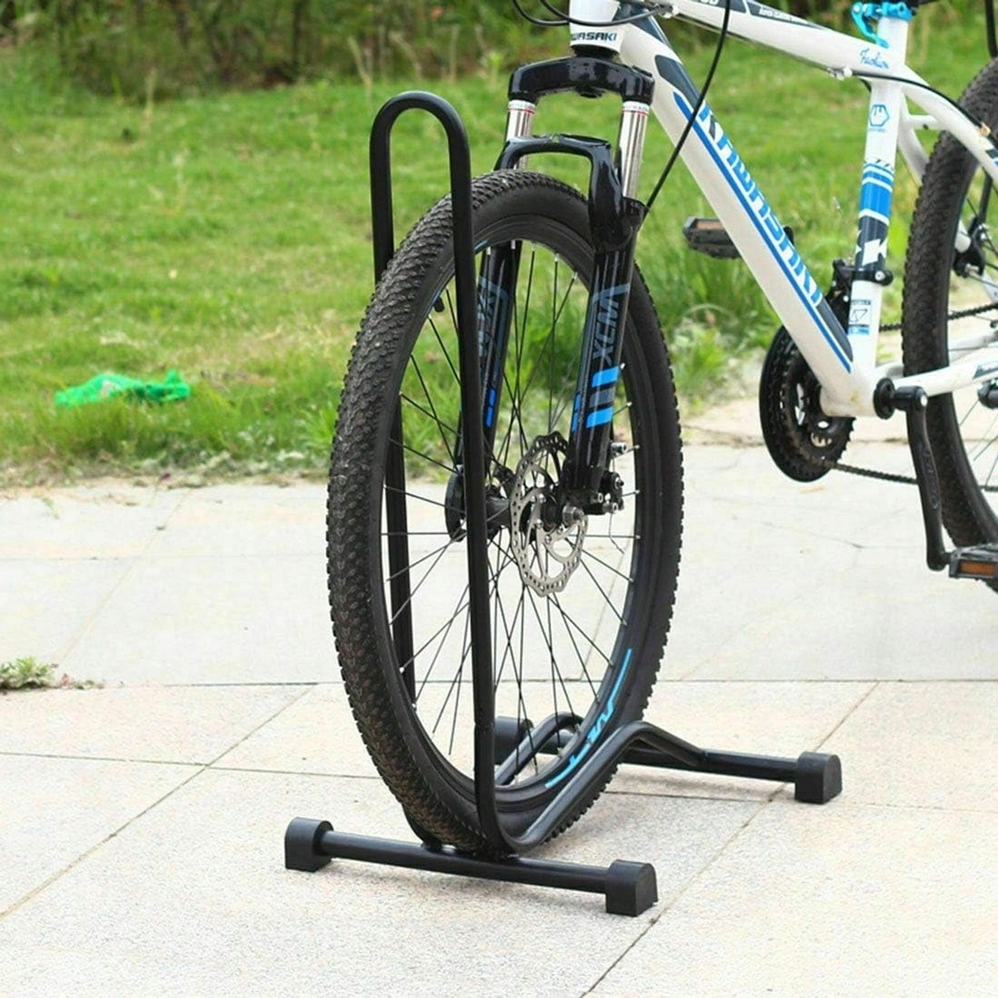 GEKO | Fahrradständer Boden, Freistehender Fahrradständer 16 bis 29 Zoll, Fahrradhalter