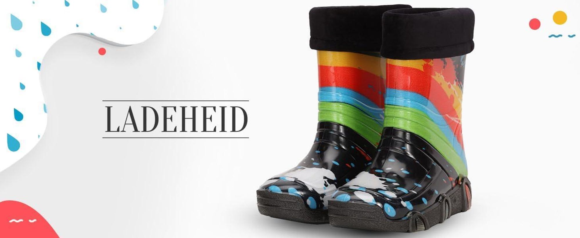 Ladeheid Kinder Mädchen Jungen Gummistiefel Gefüttert Swk2020 (Dunkelgrau Spinnen 40, 25/26)