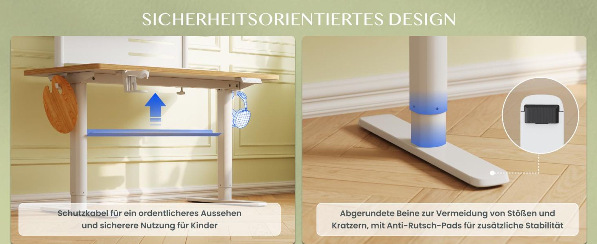 FLEXISPOT Kinderschreibtisch mit Kinderstuhl, elektrisch höhenverstellbar, mit LED-Anzeige, 3 Speicherhöhen, magnetischem Whiteboard, 110×52 cm