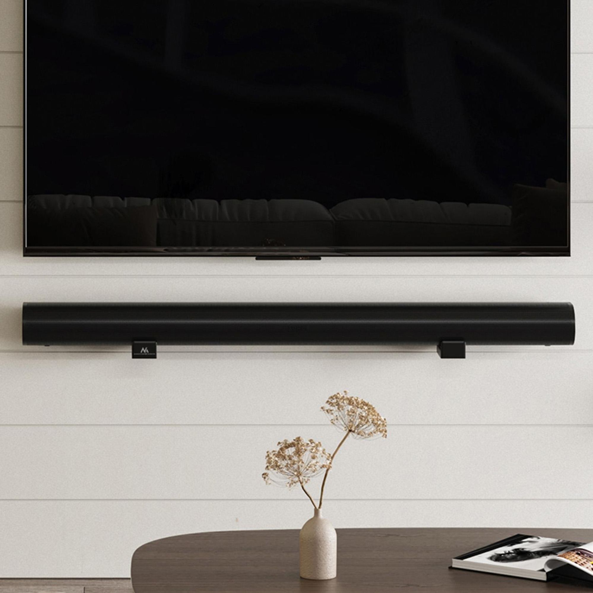 Universal-Soundbar-Halterung Wandhalter für Soundbar Lautsprecher Wandhalterung Halterung Wandmontage Box Befestigung Einstellbare Tiefe 90154mm bis 15kg 2x Halterungen Paar