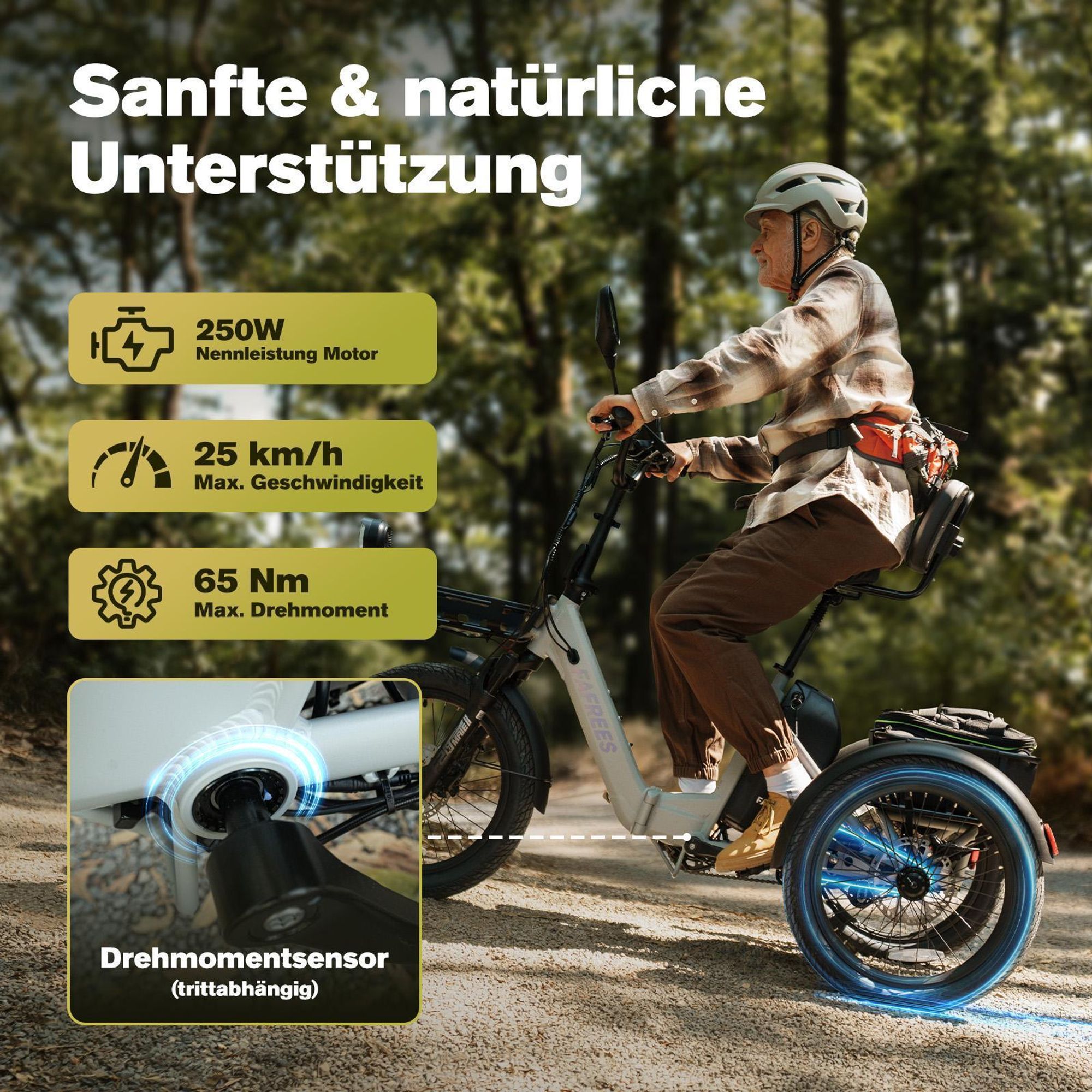 Elektrofahrrad FAFREES F20 Mate II - Motor 250W Akku 48V25AH 20" Reifen Hydraulische Scheibenbremse - Olivgrün