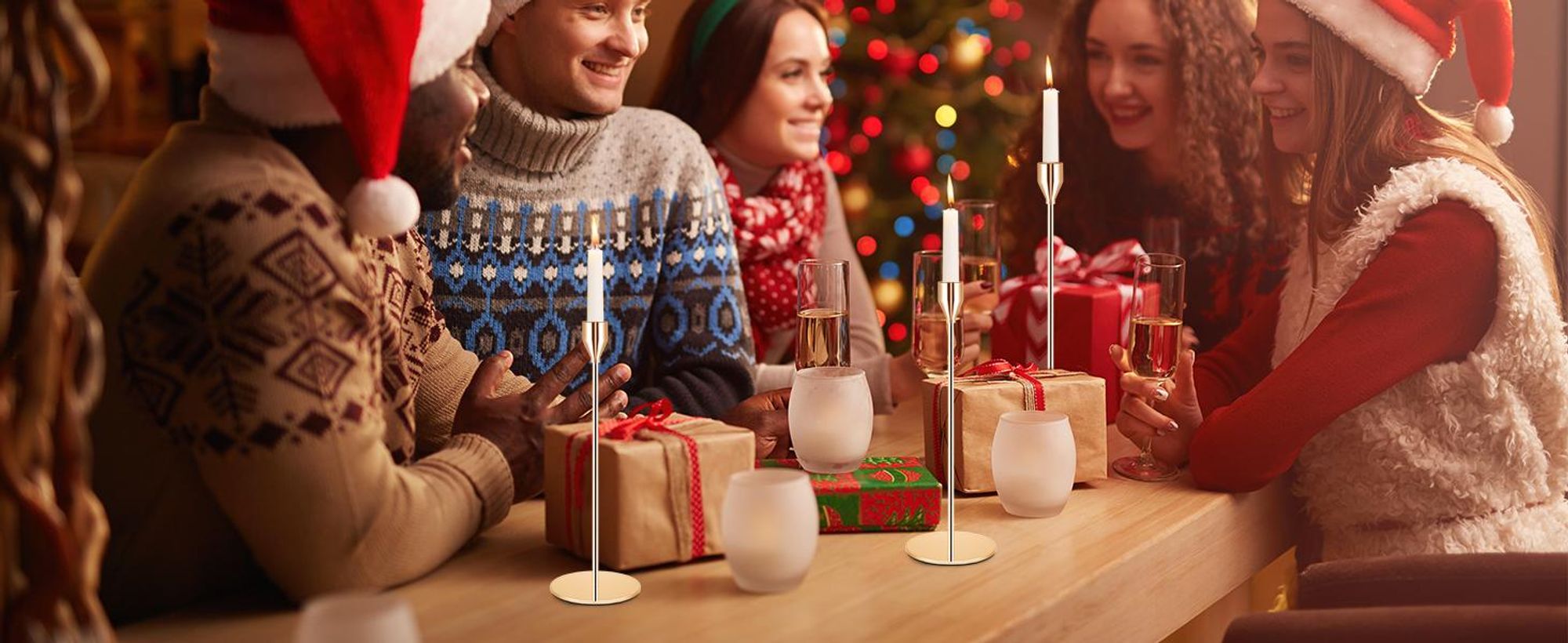 Kerzenhalter, Kerzenständer, Kerzenständer Stabkerzen 6 Pack Candle Holder für Party Geburtstag Abendessen Vintage Deko