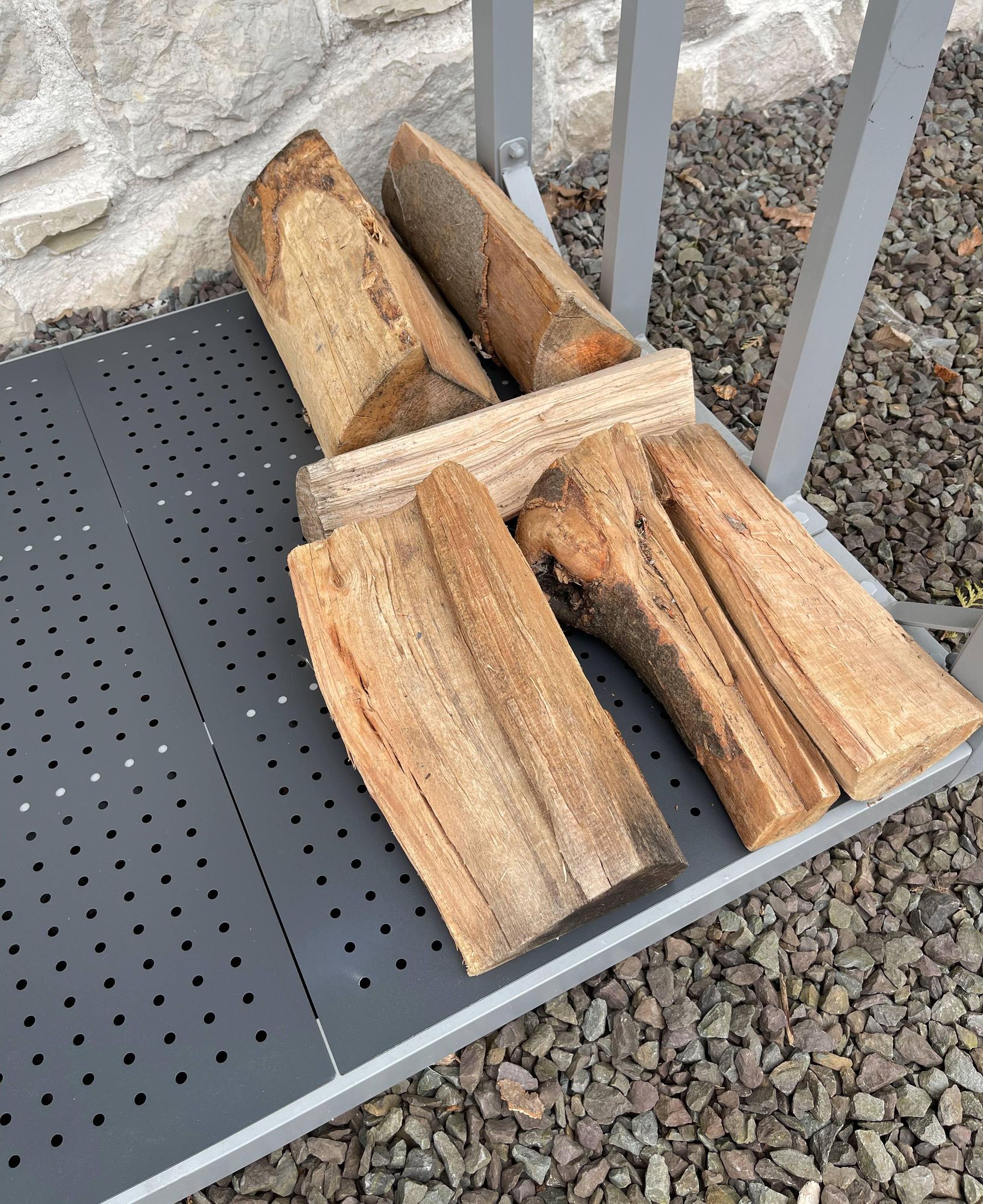 Metall Kaminholzregal Außen 130 x 70 x 185 cm, Pro - 40 mm Stahlprofil, Anthrazit, Wetterfest, Kapazität 1,6 m³ (2,5 SRM), L Garten Kaminholzunterstand Stapelhilfe