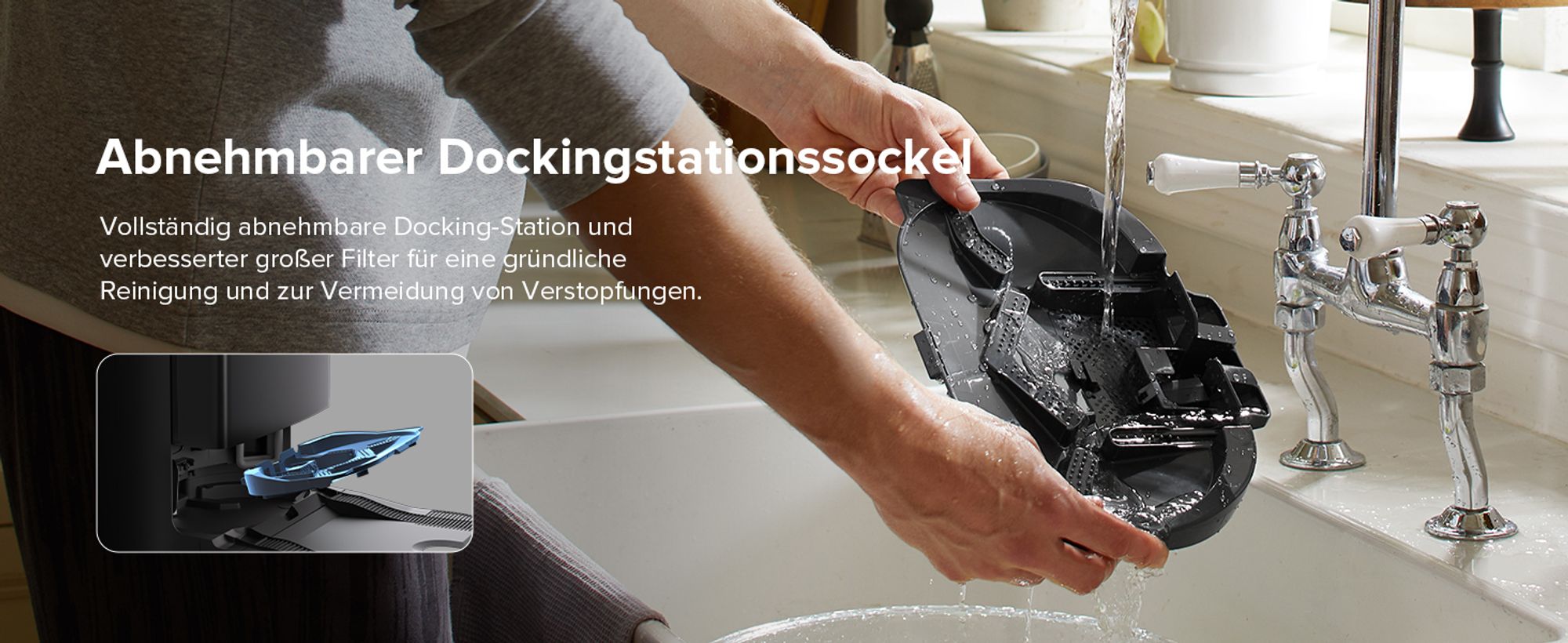 Roborock QV 35A Staubsauger Roboter 8.000 Pa (Upgrade von Qrevo Plus),All-in-One Dock,Anti-Verfilzungsbürste, Hebarer Mopp, Reactive Tech,Schwarz