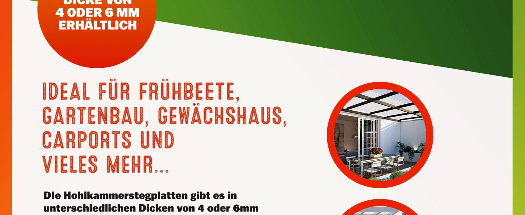 GARDEBRUK® 14x Doppelstegplatten 4mm