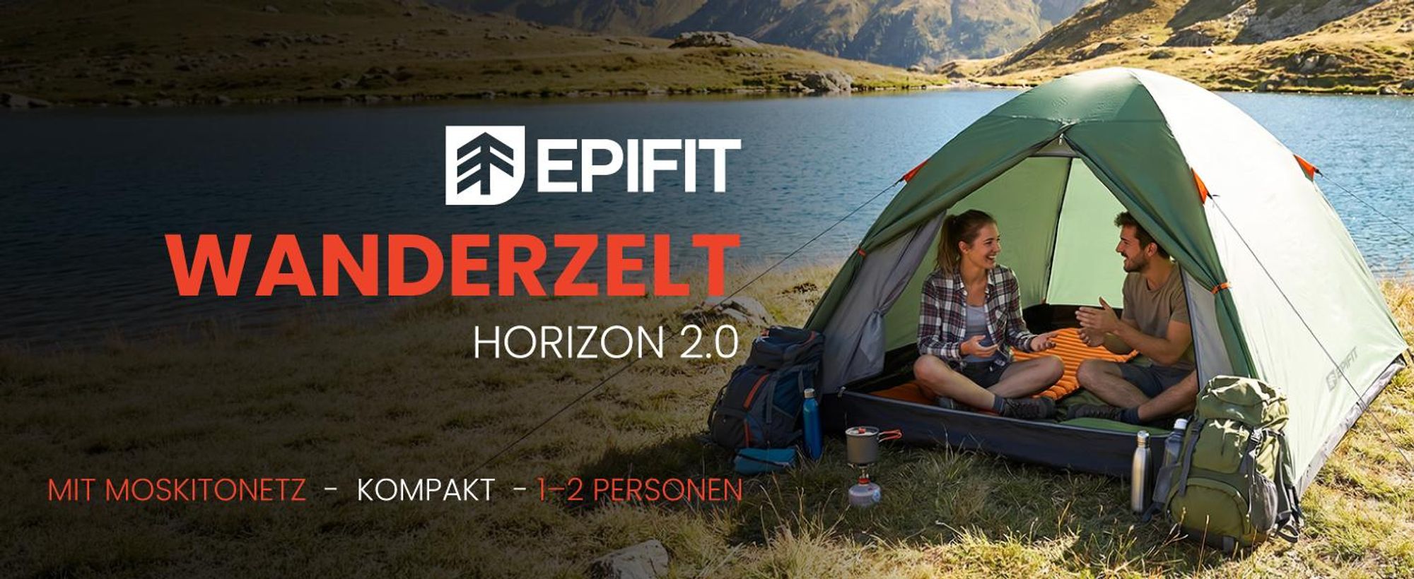 Wanderzelt Campingzelt 205x150x120 cm mit Moskitonetz Wasserdicht Fiberglasgestänge