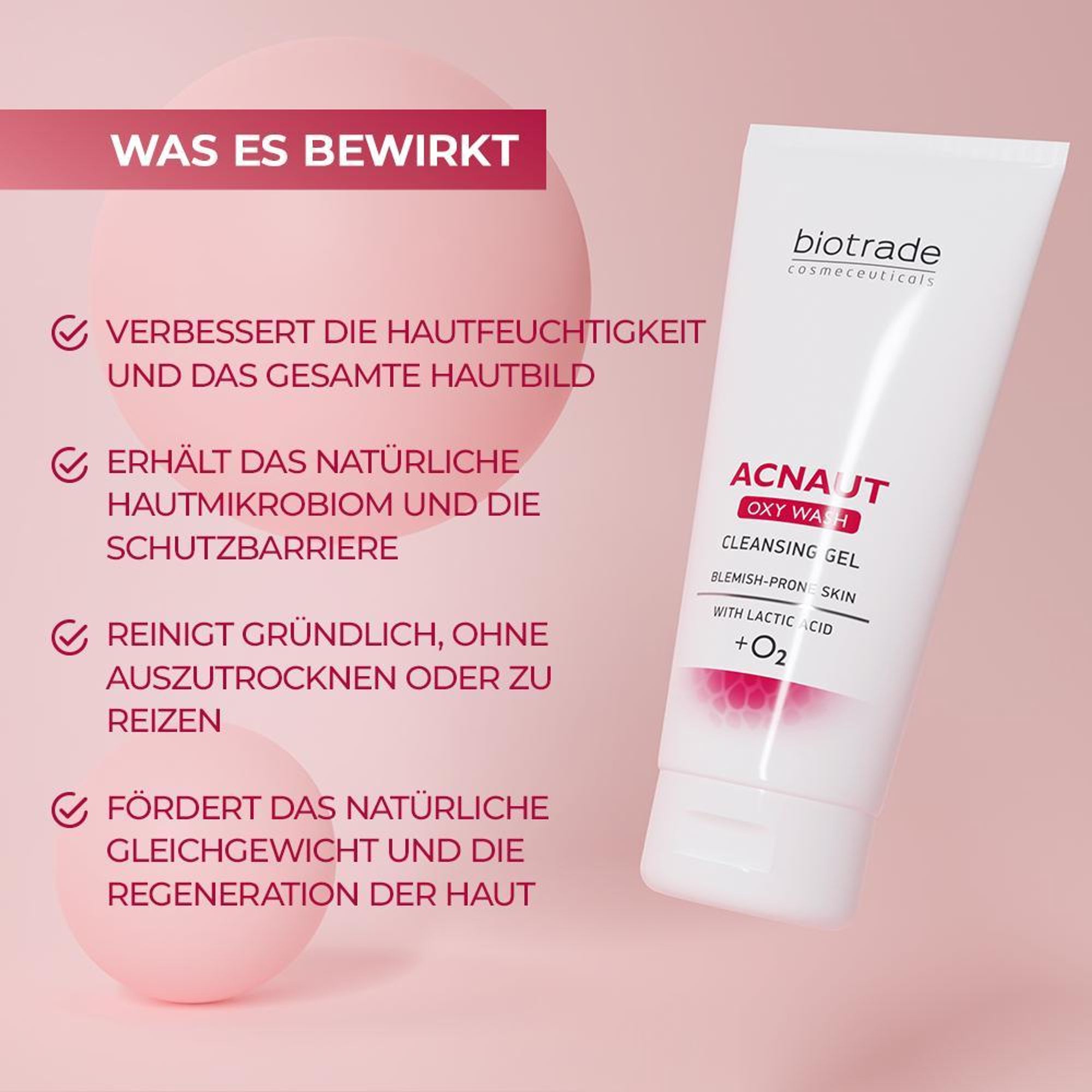 Biotrade Acnaut Oxy Wash Reinigungsgel für fettige Haut 200ml