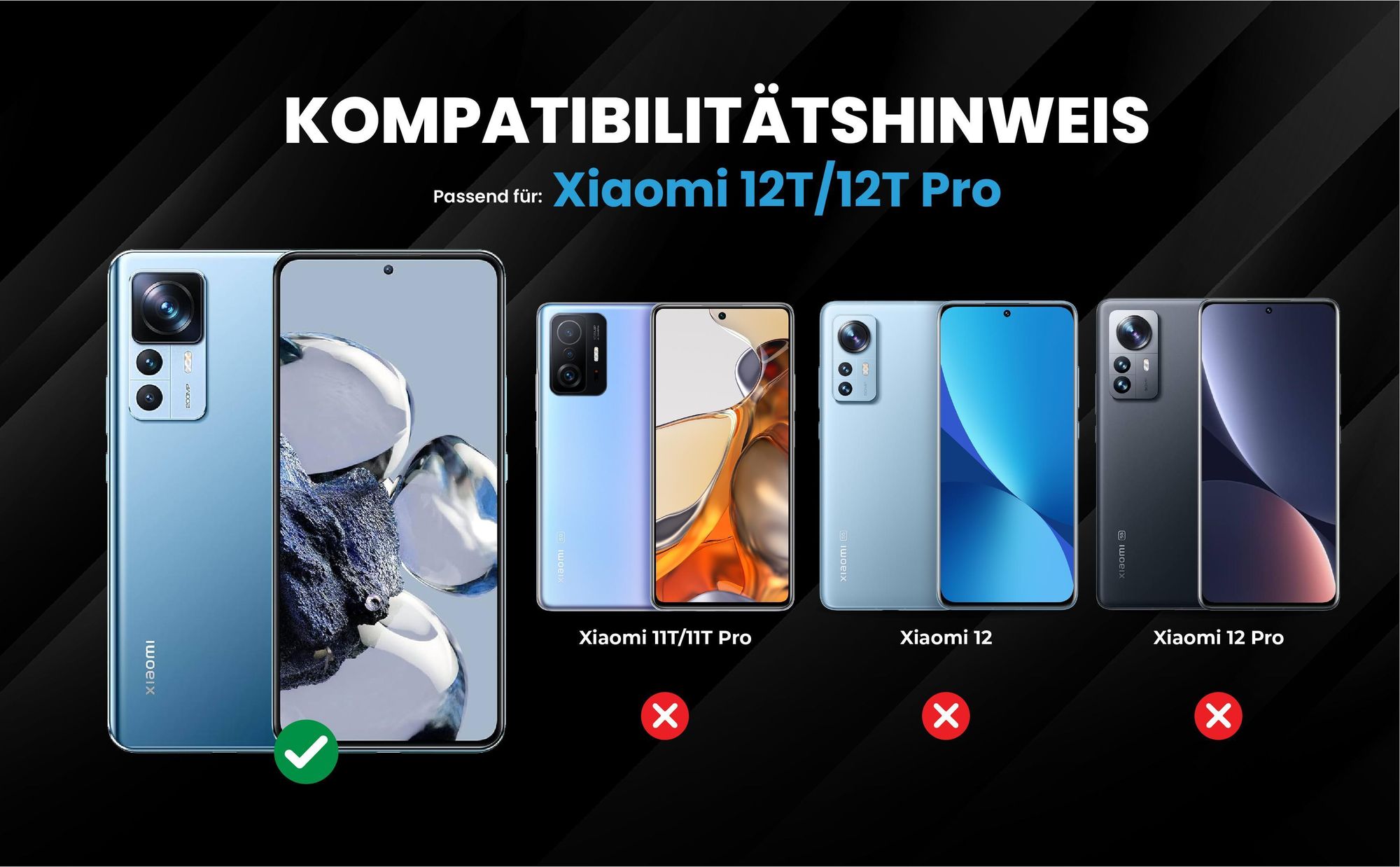 Kompatibilitätshinweise Hülle für Xiaomi 12T / 12T Pro