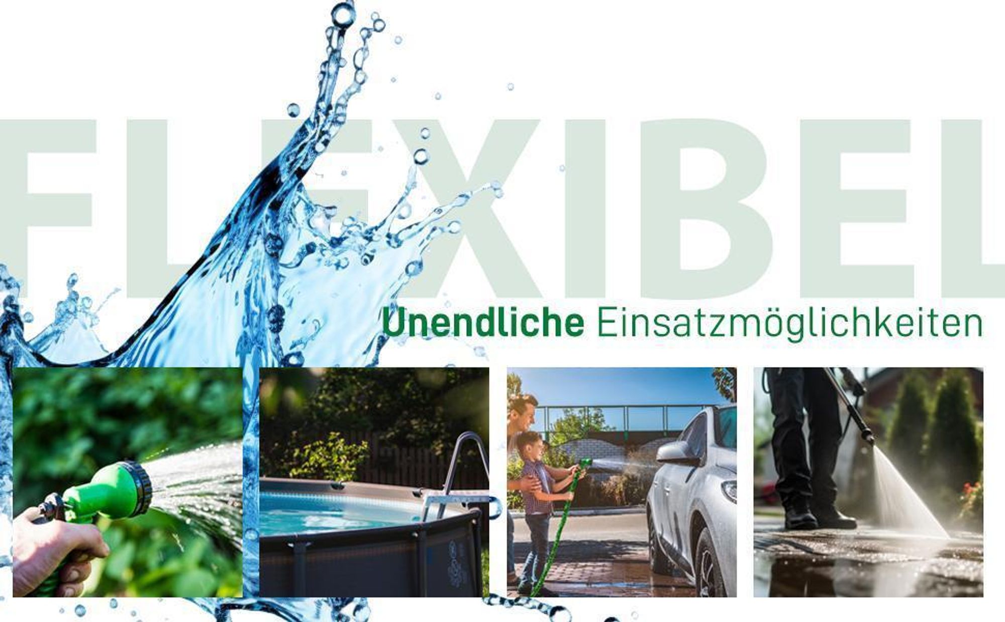 Fepro® Flexibler Gartenschlauch, Basic, 45m
