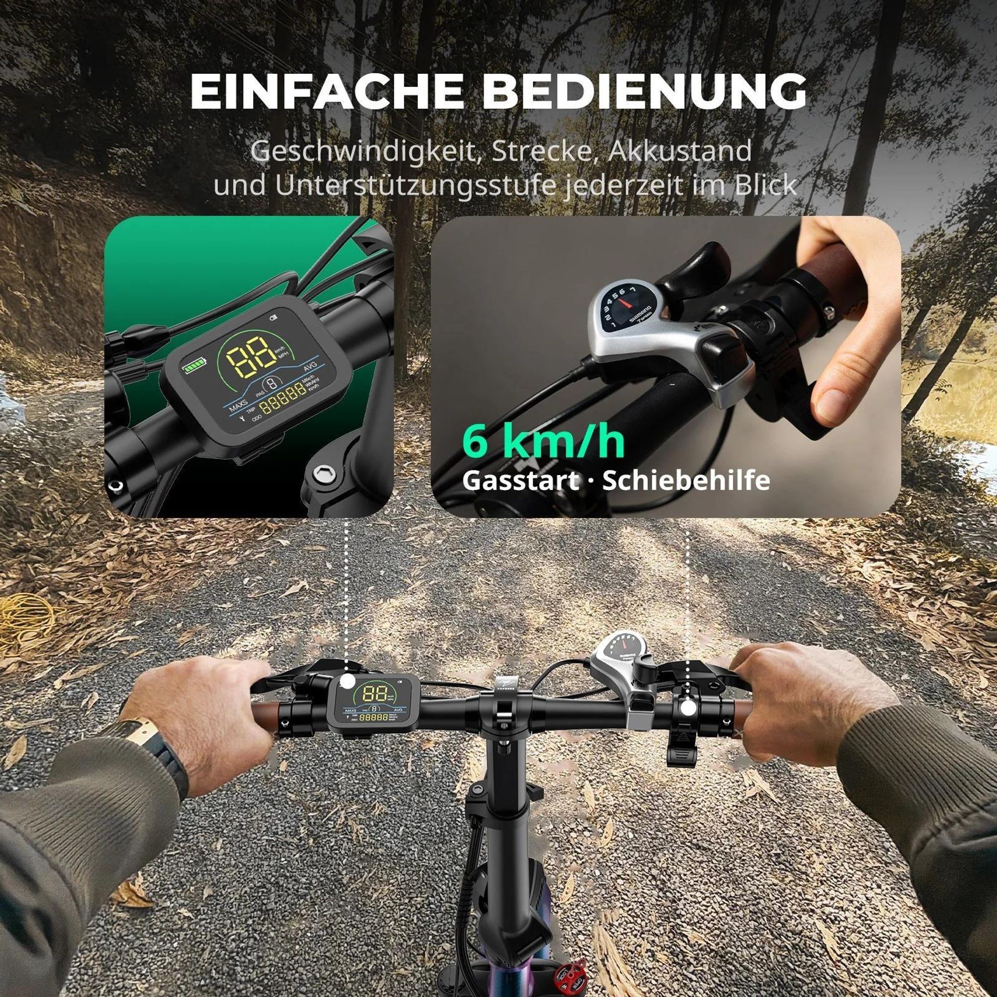E-Bike FAFREES F20 Pro - Motor 250W Batterie 36V20Ah 20 Zoll Reifen Mechanische Scheibenbremsen - Aurorablau