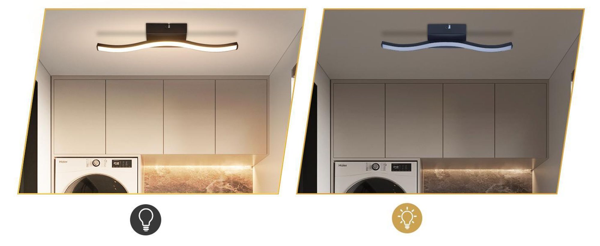 ZMH LED stropné svietidlo, chodbové svietidlo, 6 W, 3000 K, čierne stropné svietidlo, interiérové svietidlo do spálne, kuchynské svietidlo, interiérové svietidlo s vlnovým vzorom, teplá biela, stropné osvetlenie