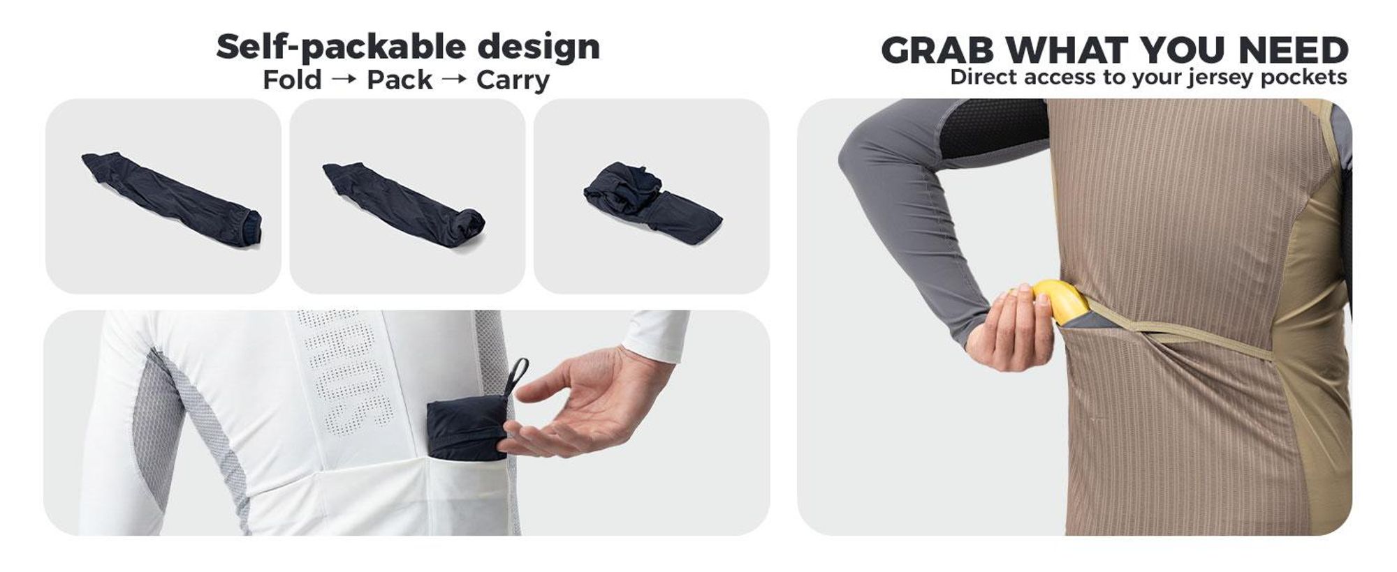 ROCKBROS Packbar Fahrradweste Leichte Winddichte Fahrradjacke Atmungsaktive Fahrrad Weste für Rennrad MTB Irisierend Reflektierend EU Größe S