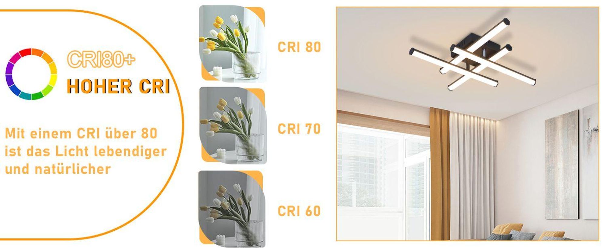 ZMH Plafonniers Lampe de cuisine moderne Noir 24W Lampes de chambre à coucher Architecture d'intérieur Lampes de salon 3000K Lumière blanche chaude Corridor