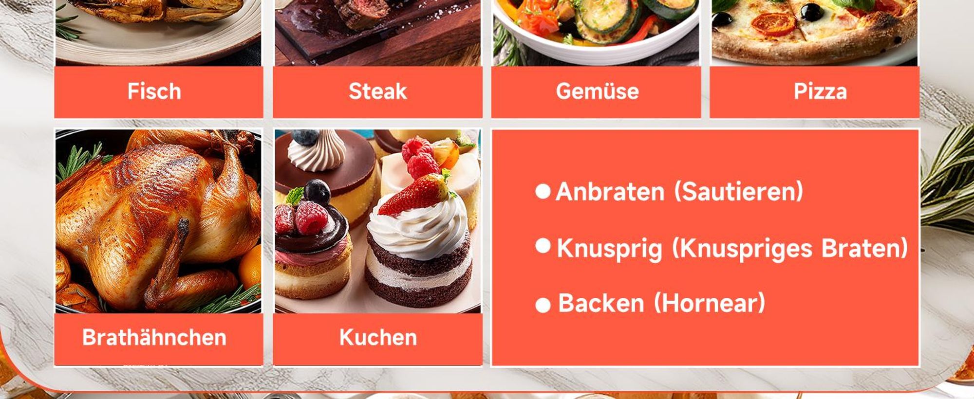 Aigostar Heißluftfritteuse Dual Blaze™ Heißluftfritteuse XXL, 8L Air Fryer 2000W mit Sichtfenster, 10 Programme, 3 Kochfunktionen 2000 W Sichtfenster,