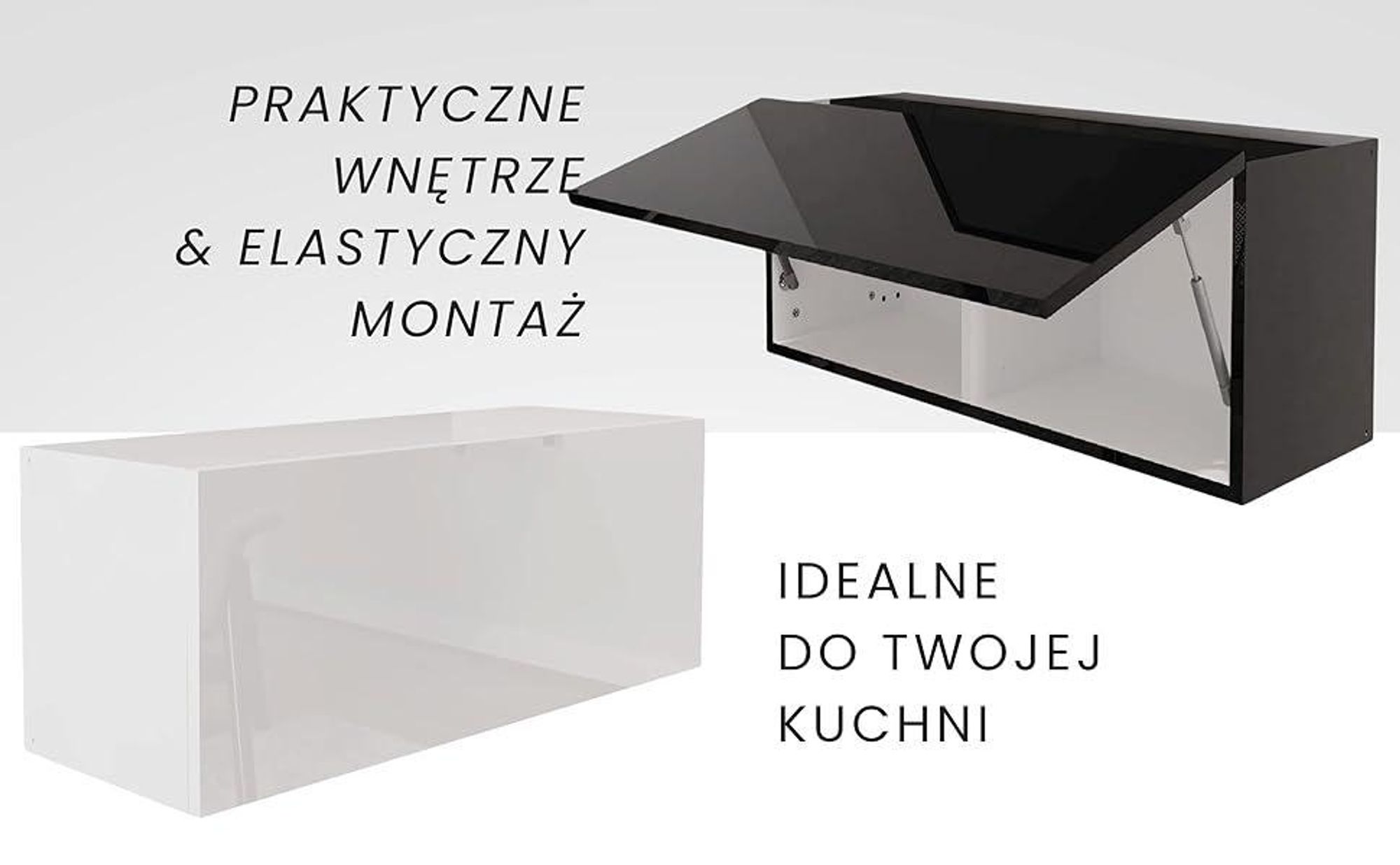 Nowoczesna Wisząca Szafka Kuchenna Wysoki Połysk Biała 90x35x32 cm Przestronna Szafka Ścienna do Kuchni z 1 Drzwiami Funkcja Push to Open