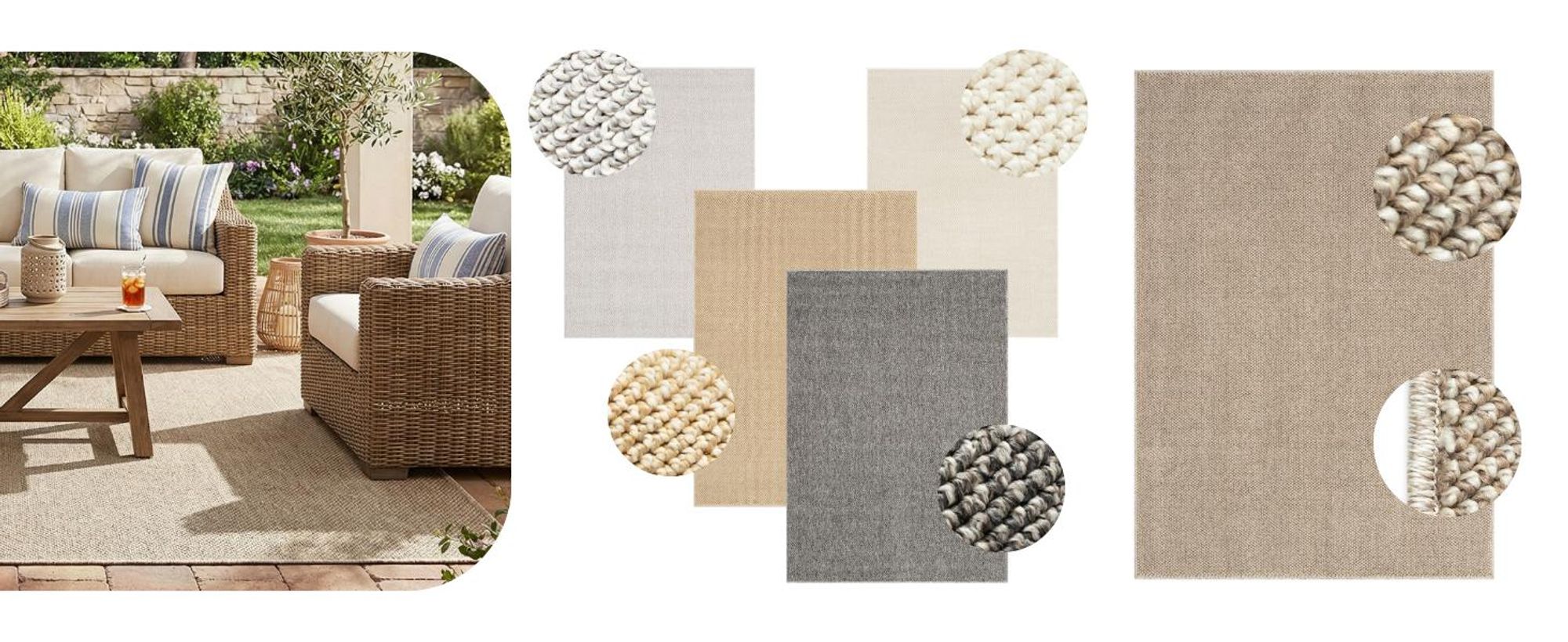 Tapiso Teppich CALMA In- & Outdoor Braun Balkon UV-beständig 200 x 300 cm