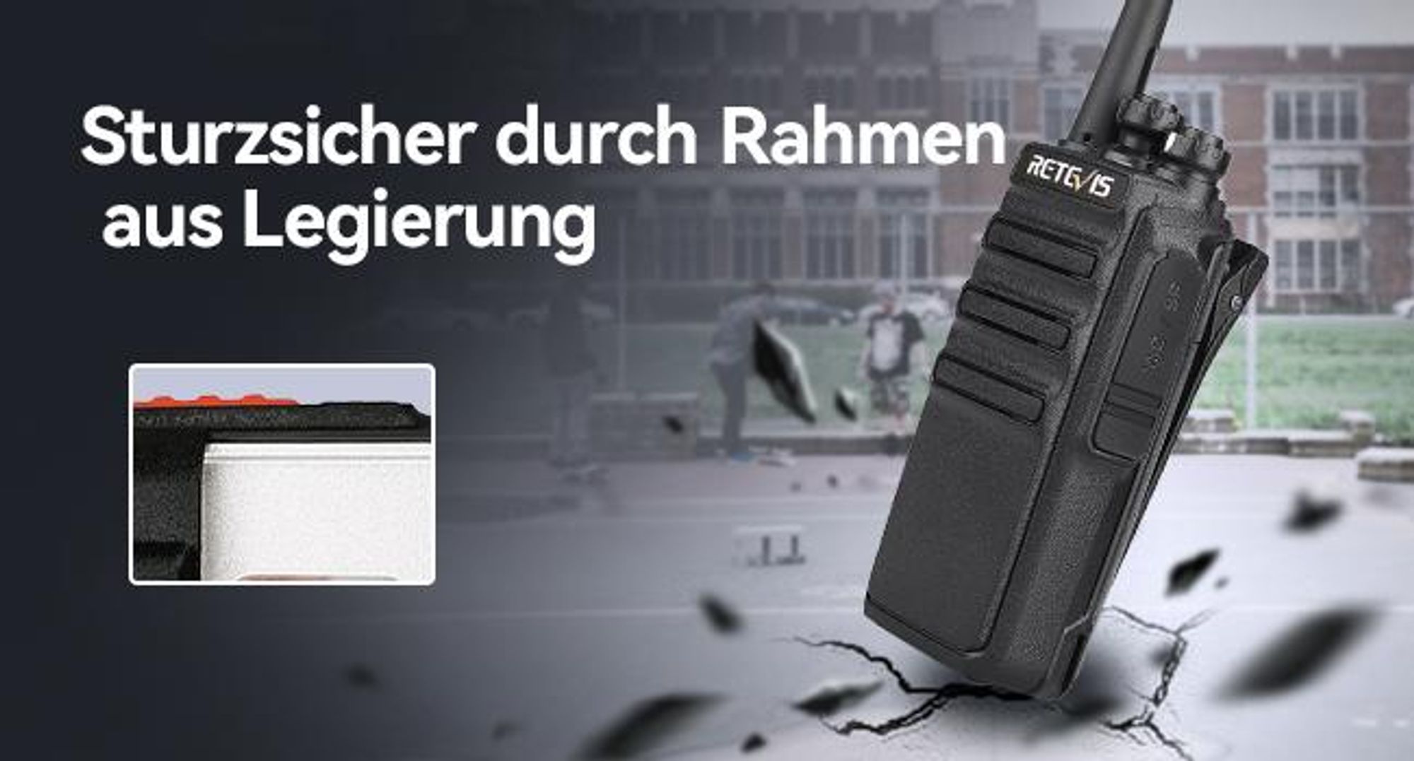 Retevis RT24 Funkgerät Set, 16 Kanäle VOX Squelch Handfunkgerät Wiederaufladbar mit Headset USB Ladeschale, für Lagerhallen, Baustelle, Schule(40 STK)
