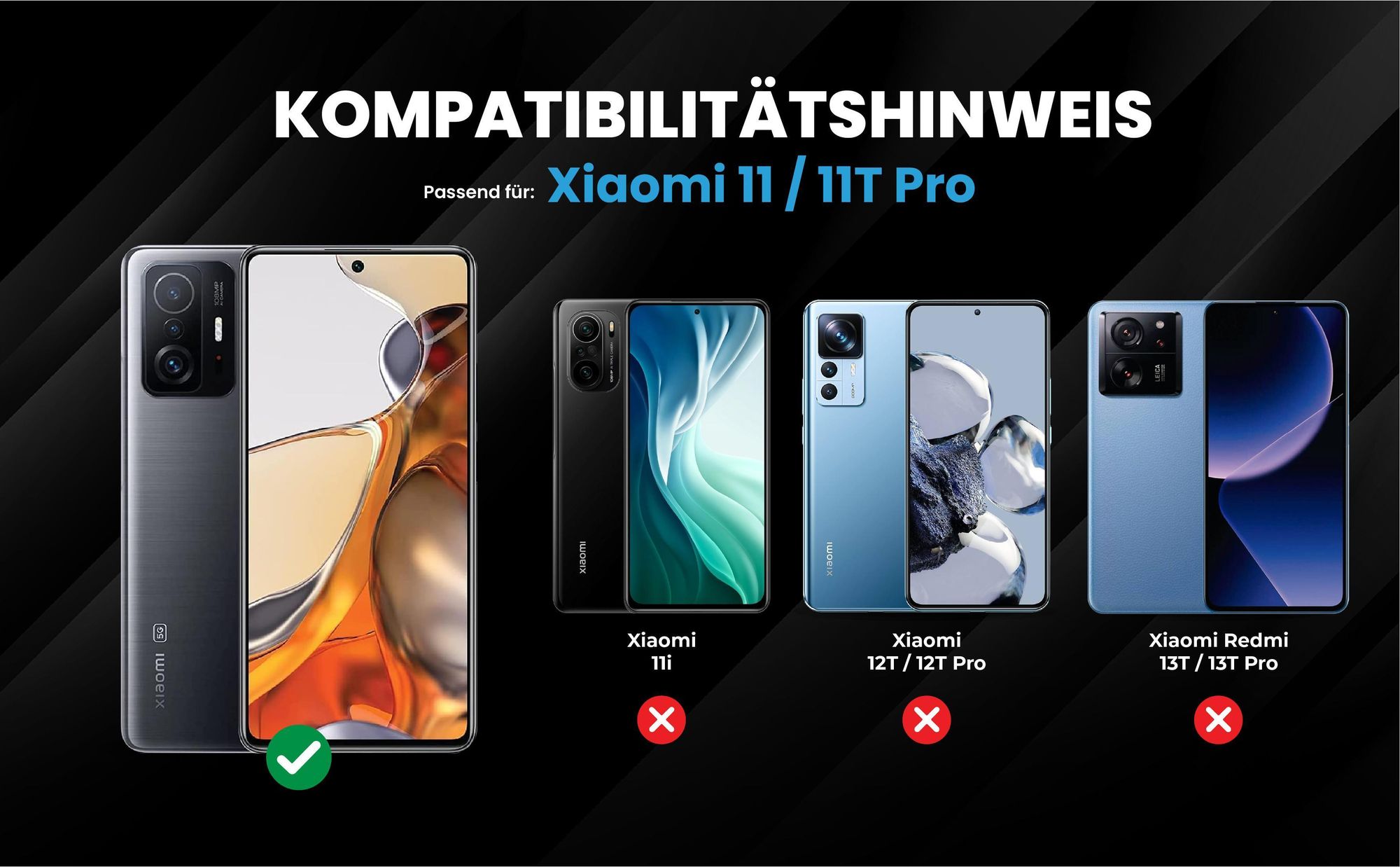 Kompatibilitätshinweise Hülle für Xiaomi 11T / 11T Pro